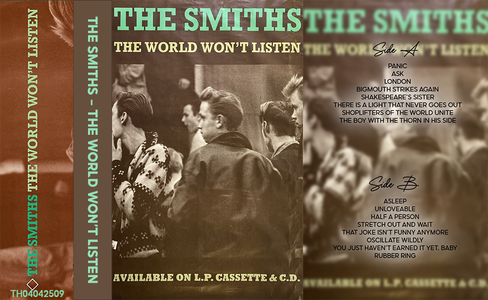 The Smiths – The World Won’t Listen Fanmade Analog Cassette Tape | Indie Rock Compilation | Vintage Retro Music Cassette Collectible