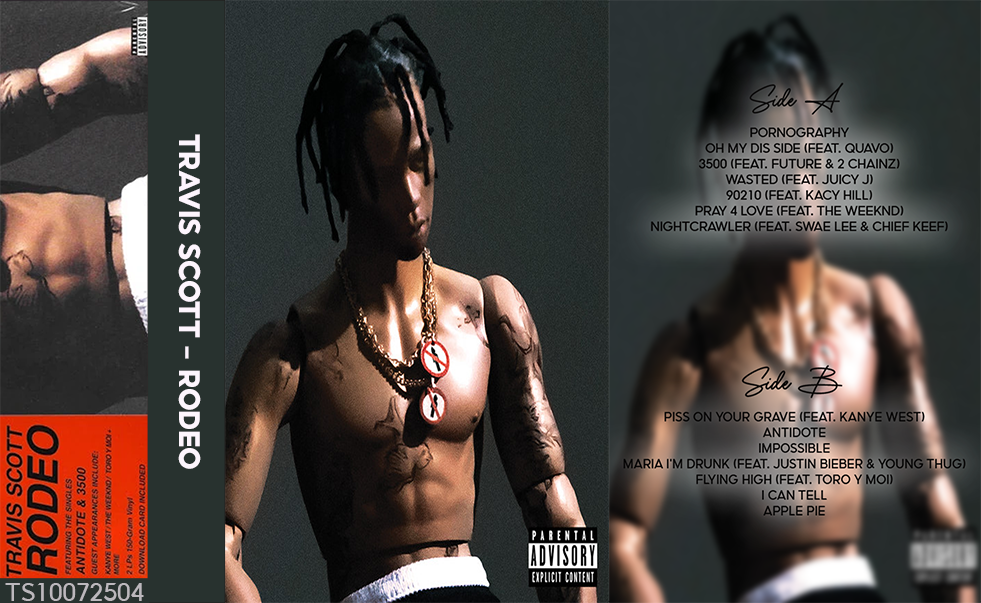 Travis Scott – Rodeo Fanmade Analog Cassette Tape | Hip Hop Album Collectible | Trap & Dark Atmospheric Sound | Retro Music Gift