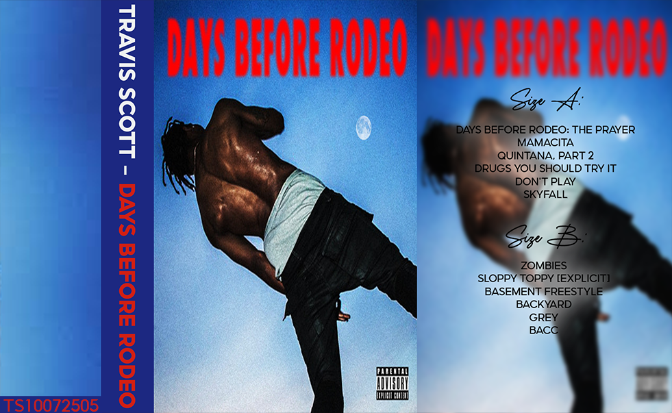 Travis Scott – Days Before Rodeo Fanmade Analog Cassette Tape | Hip Hop Album Collectible | Trap & Dark Atmospheric Sound | Retro Music Gift