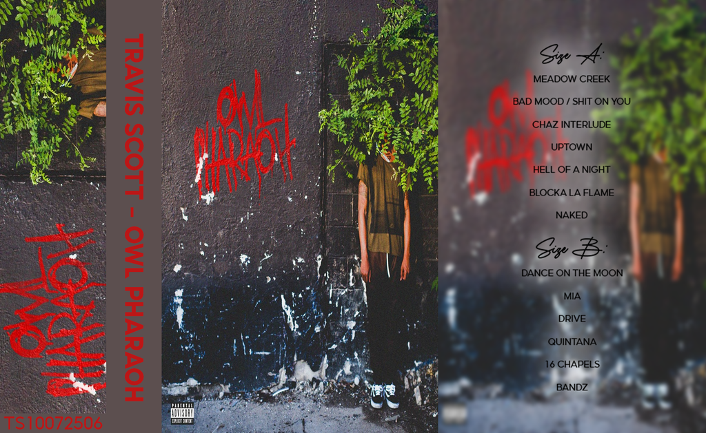 Travis Scott – Owl Pharaoh Fanmade Analog Cassette Tape | Hip Hop Album Collectible | Experimental Trap & Psychedelic Sound | Retro Music Gift