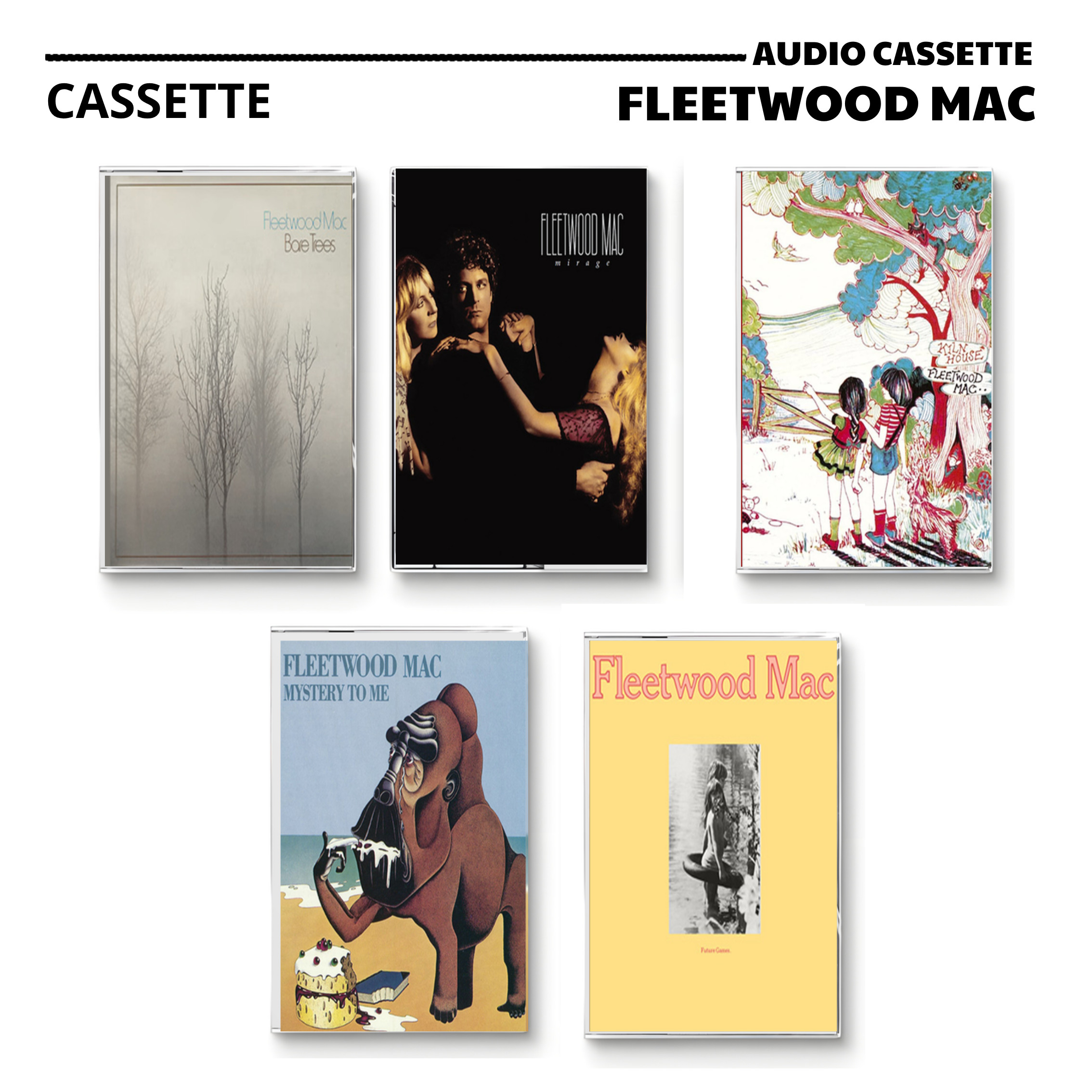 Fleetwood Mac Vintage Cassette Tapes | Classic Mirage & Soft Rock Set