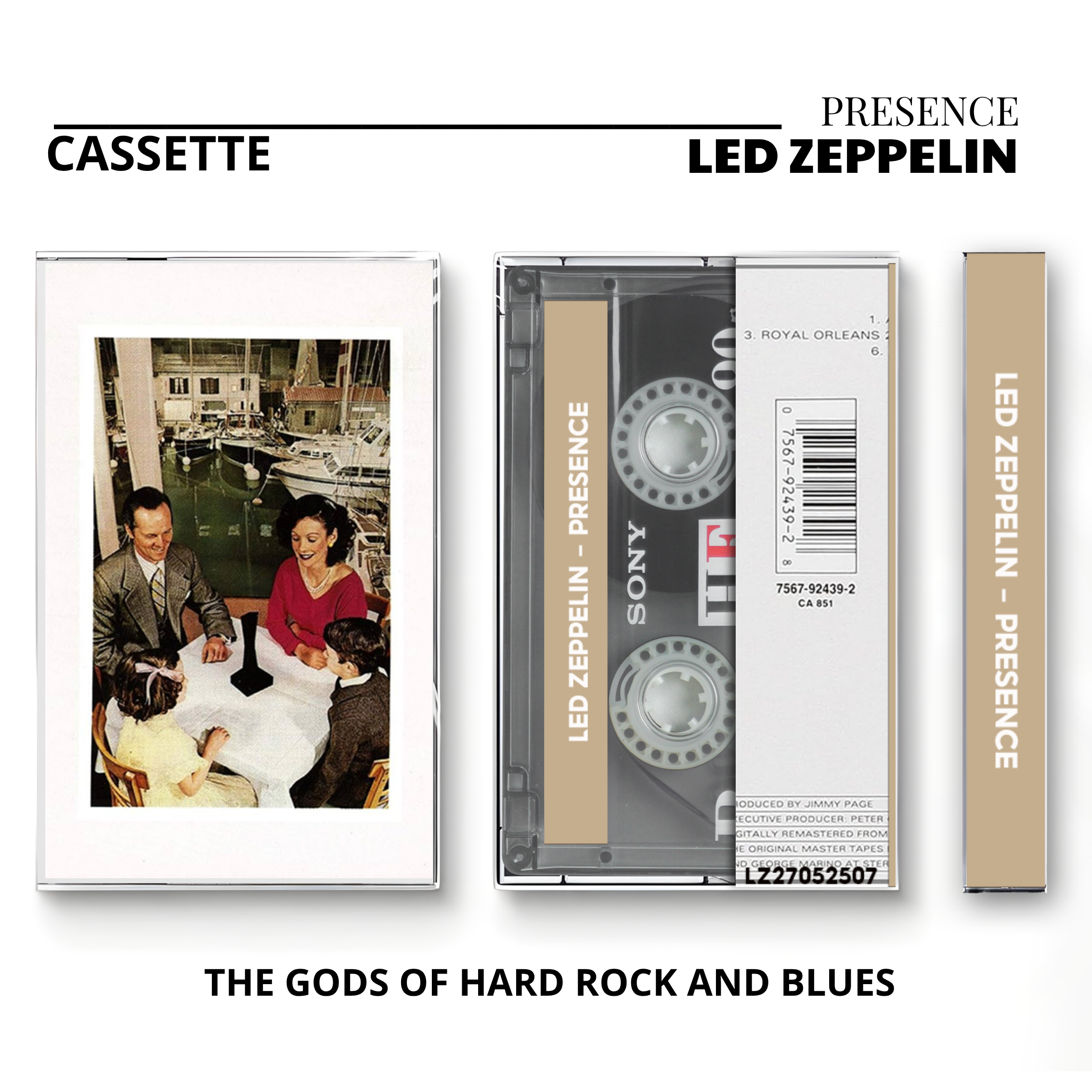 Led Zeppelin Vintage Cassette Tapes | Classic Presence & Live Rock Set