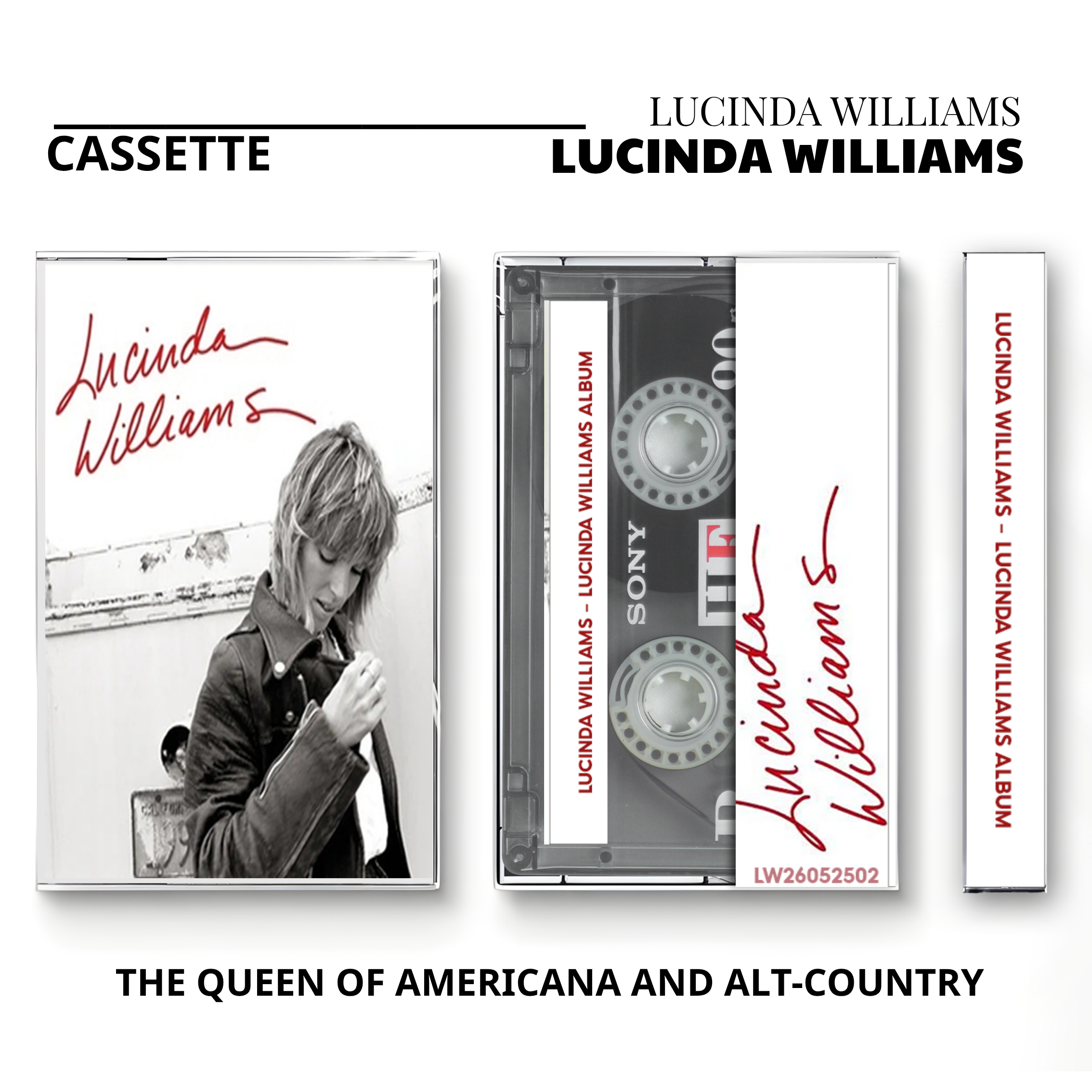 Lucinda Williams Vintage Cassette Tapes | Car Wheels & Americana Classic Set