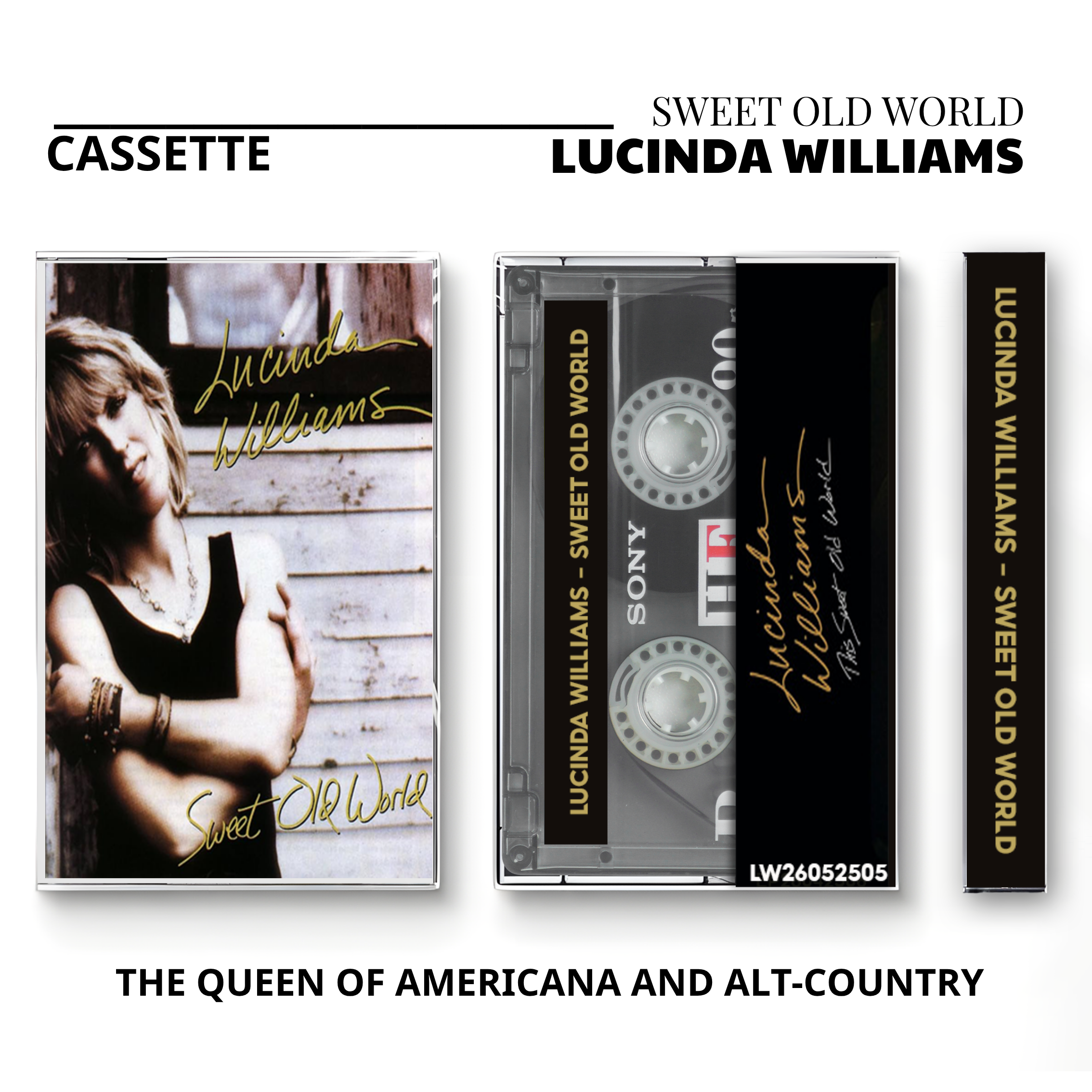 Lucinda Williams Vintage Cassette Tapes | Car Wheels & Americana Classic Set