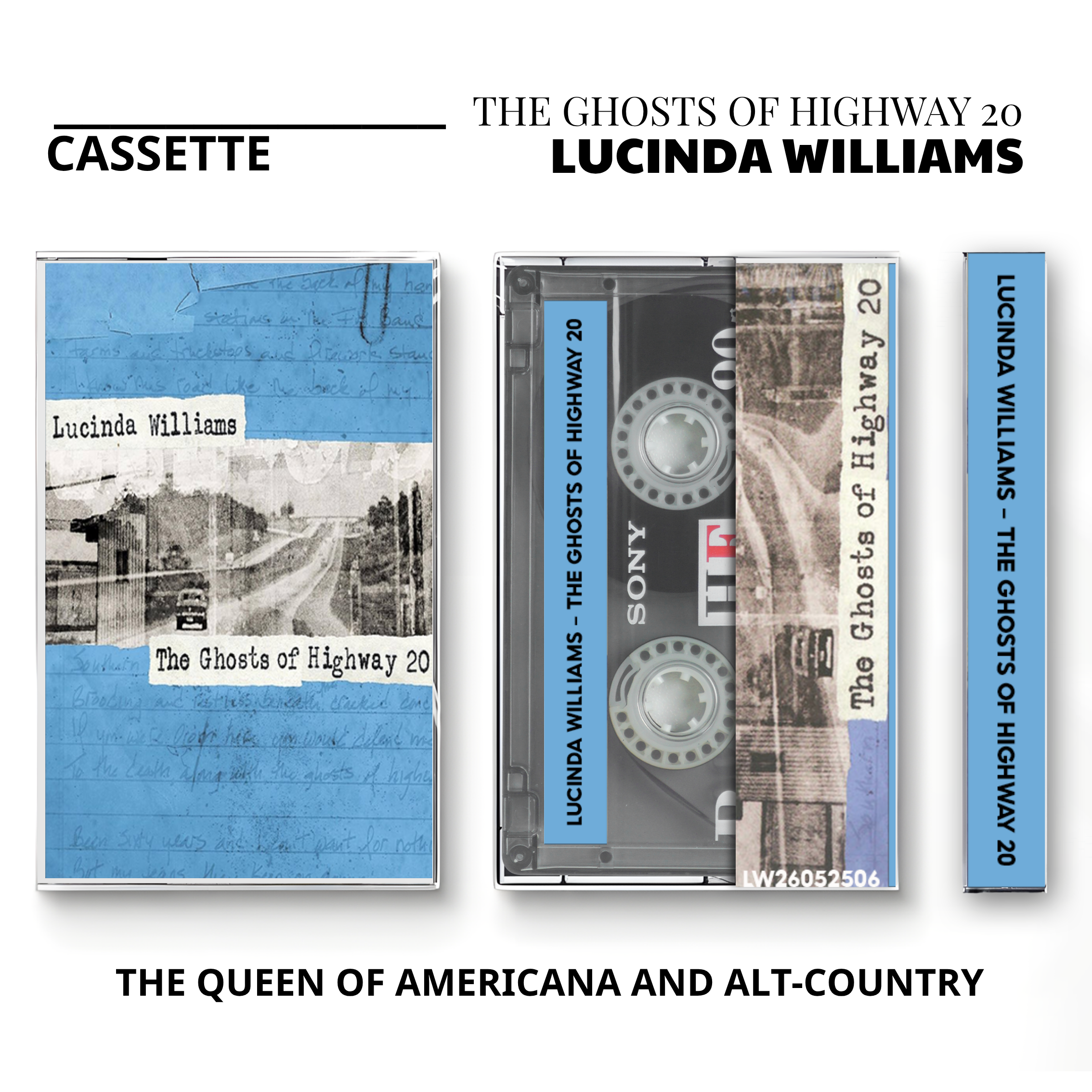 Lucinda Williams Vintage Cassette Tapes | Blessed & Little Honey Set