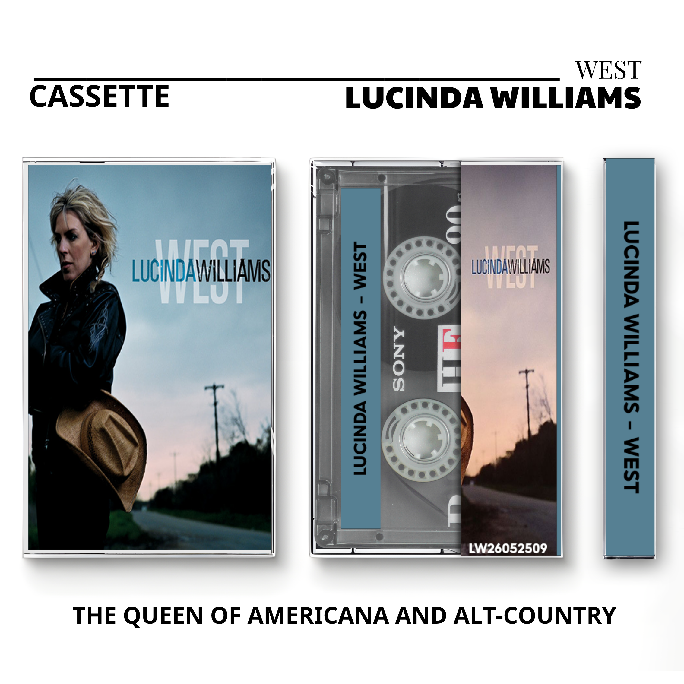 Lucinda Williams Vintage Cassette Tapes | Blessed & Little Honey Set