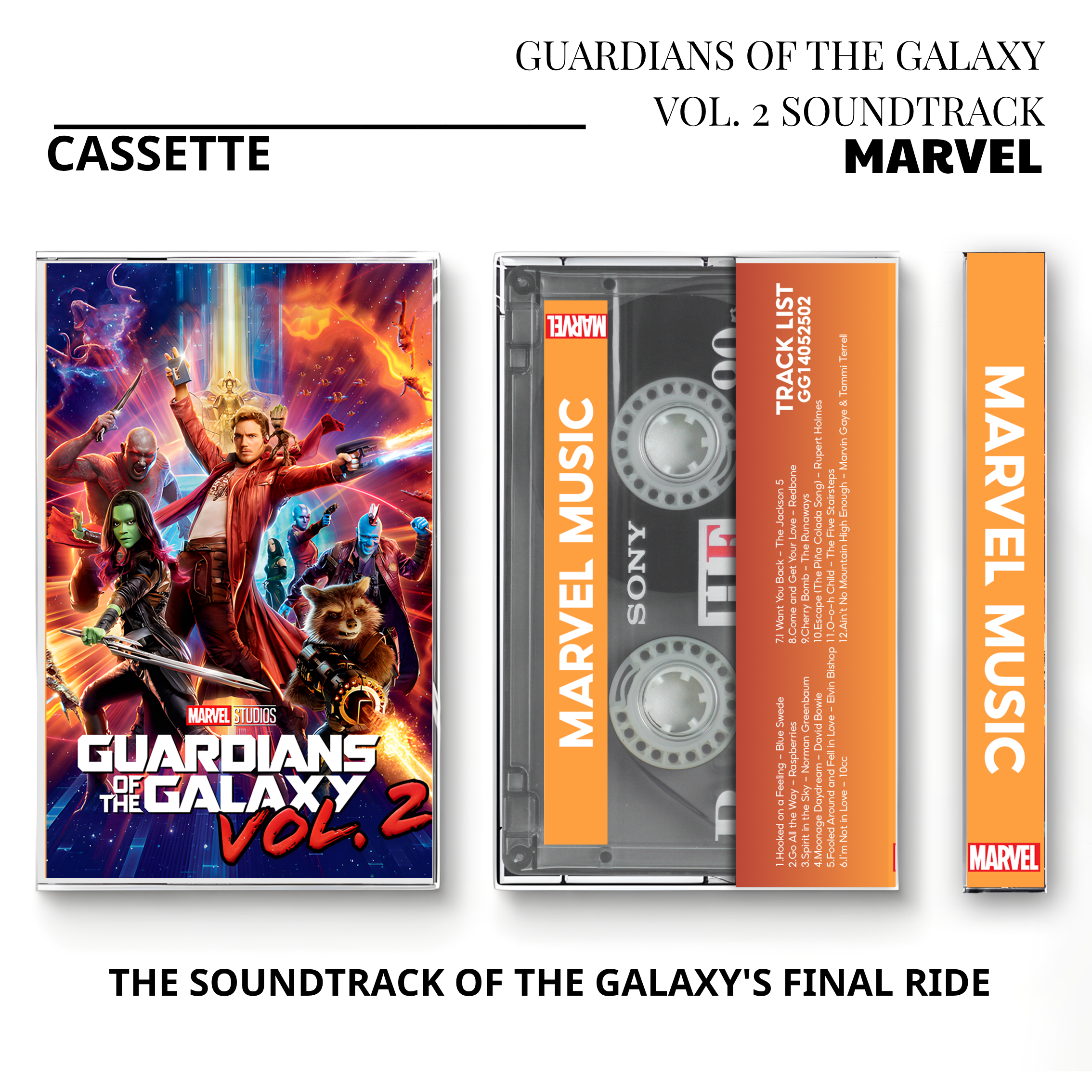 Guardians of the Galaxy Vintage Cassette Tapes | Marvel Awesome Mix Soundtrack Set