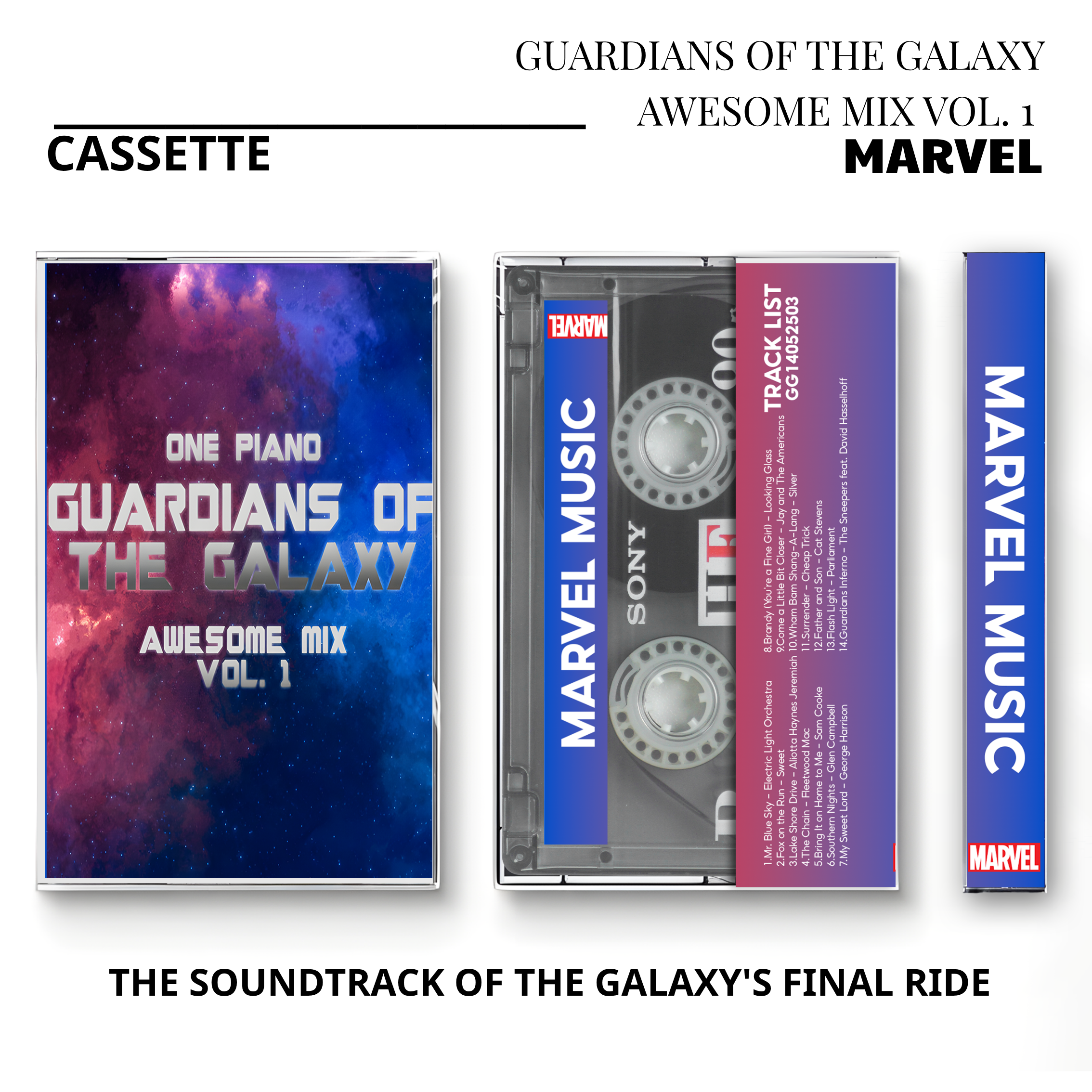 Guardians of the Galaxy Vintage Cassette Tapes | Marvel Awesome Mix Soundtrack Set