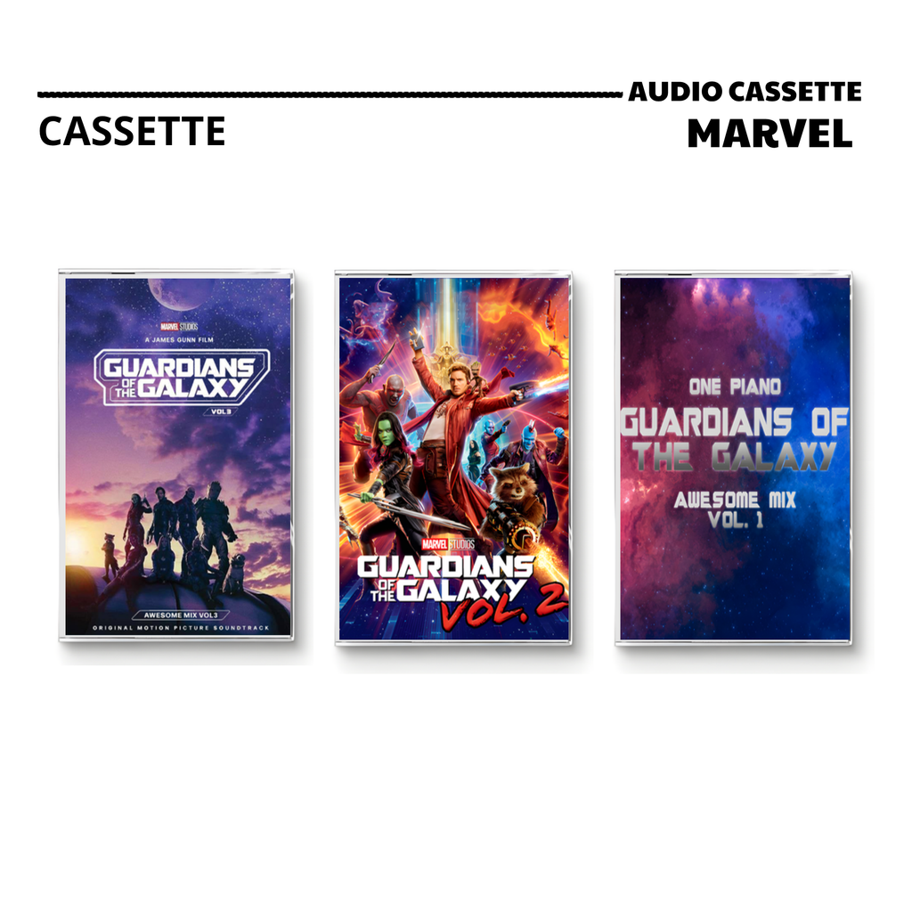 Guardians of the Galaxy Vintage Cassette Tapes | Marvel Awesome Mix Soundtrack Set