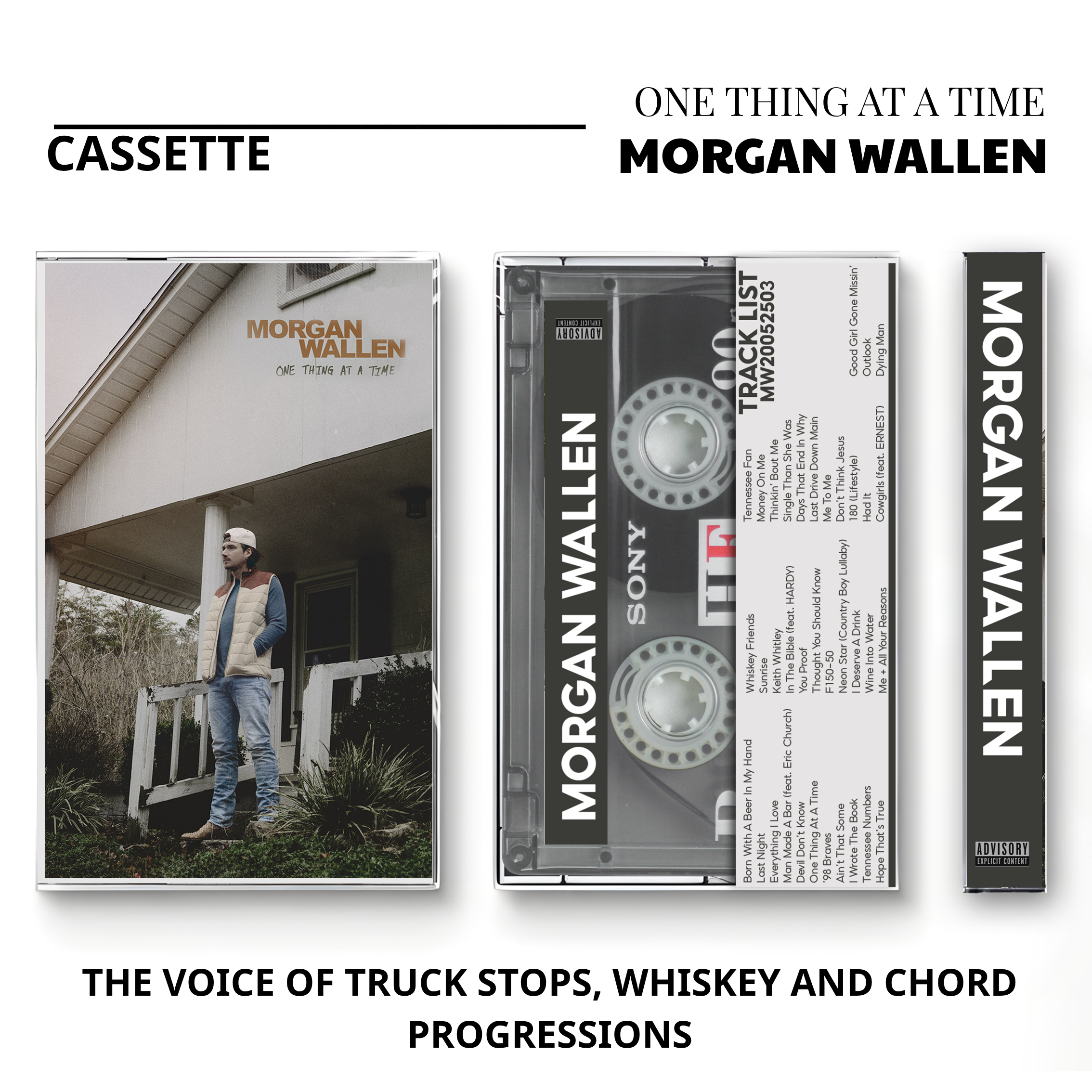 Morgan Wallen Vintage Cassette Tapes | Modern Country Hit Album Set