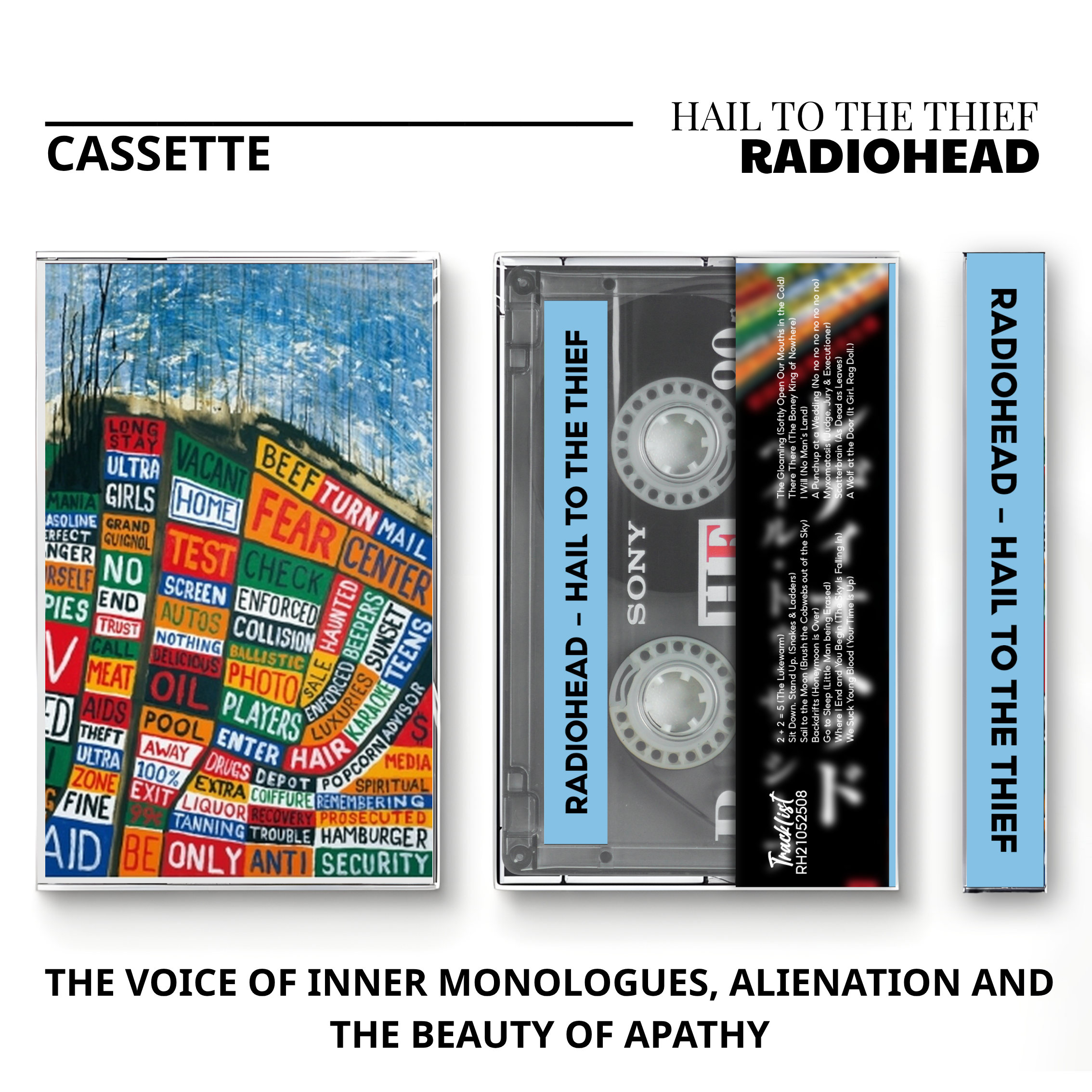 Radiohead Alternative Rock Cassette | Pablo Honey, Amnesiac & Hail to the Thief