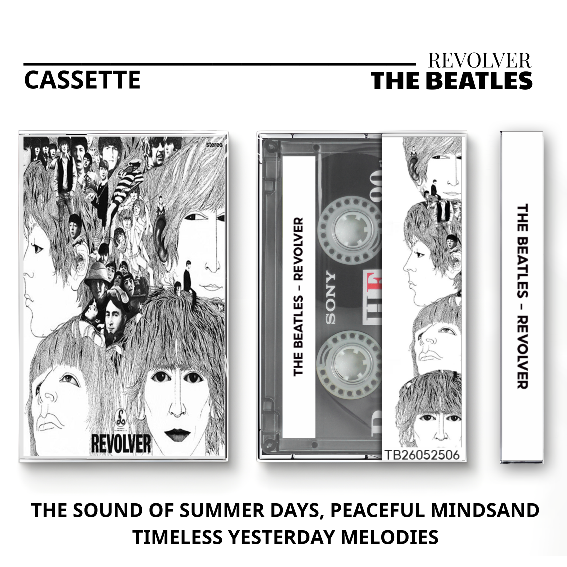 The Beatles Vintage Cassette | Revolver, Rubber Soul & Let It Be Collection