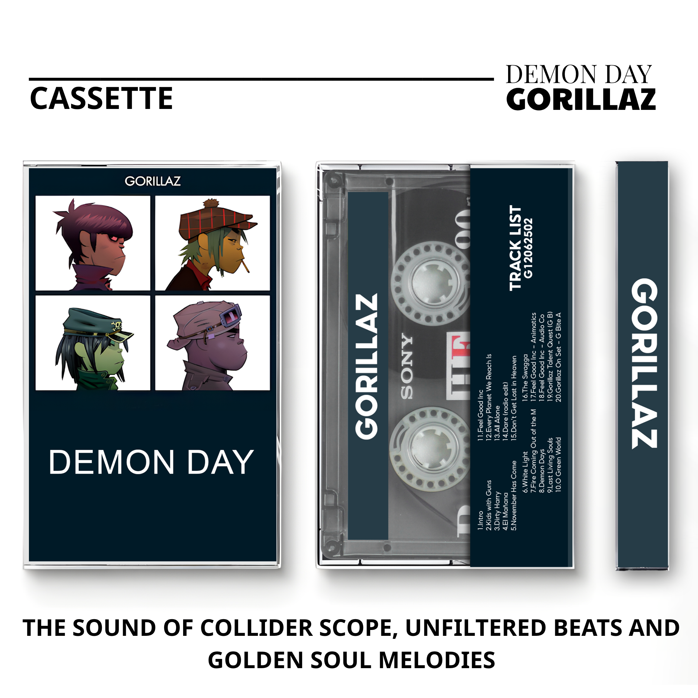 Gorillaz Vintage Cassette | Demon Days, Plastic Beach & Cracker Island Collection