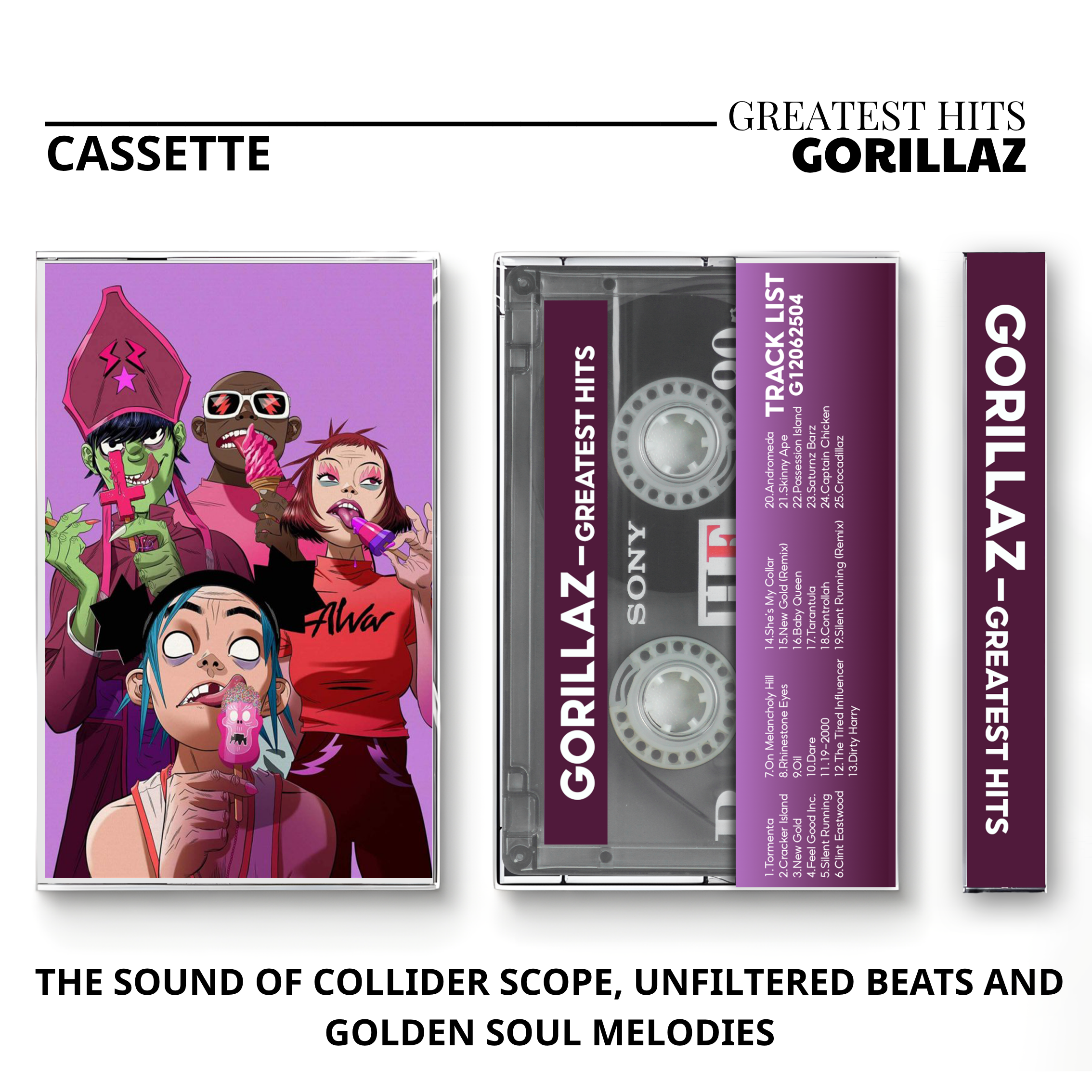 Gorillaz Vintage Cassette | Demon Days, Plastic Beach & Cracker Island Collection