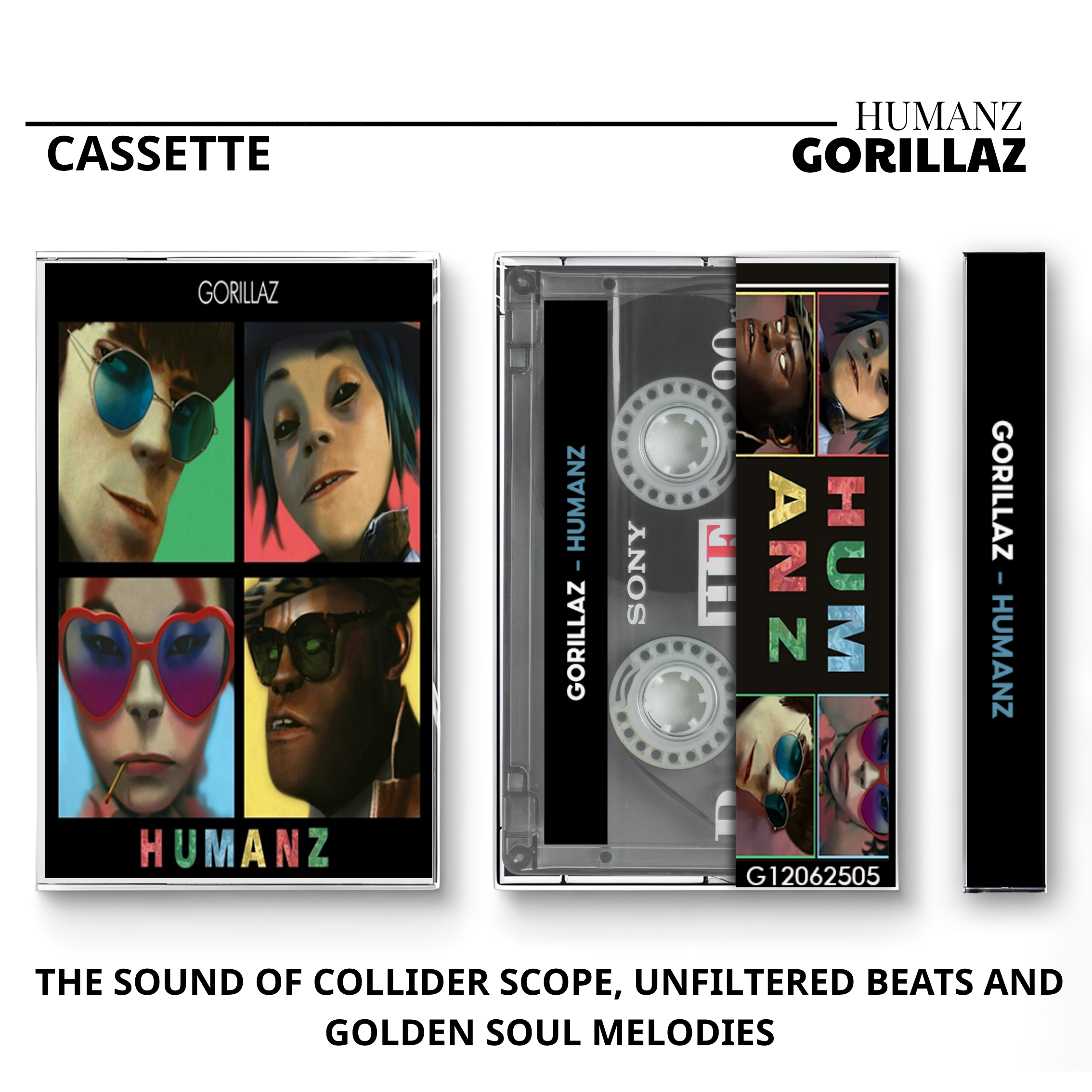 Gorillaz Vintage Cassette | Demon Days, Plastic Beach & Cracker Island Collection