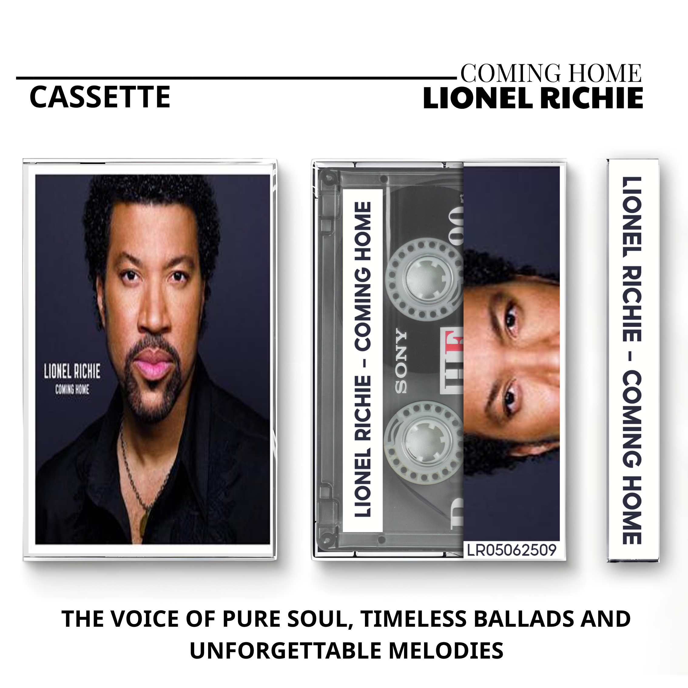 Lionel Richie Vintage Cassette | Tuskegee, Coming Home & Live Concert Set