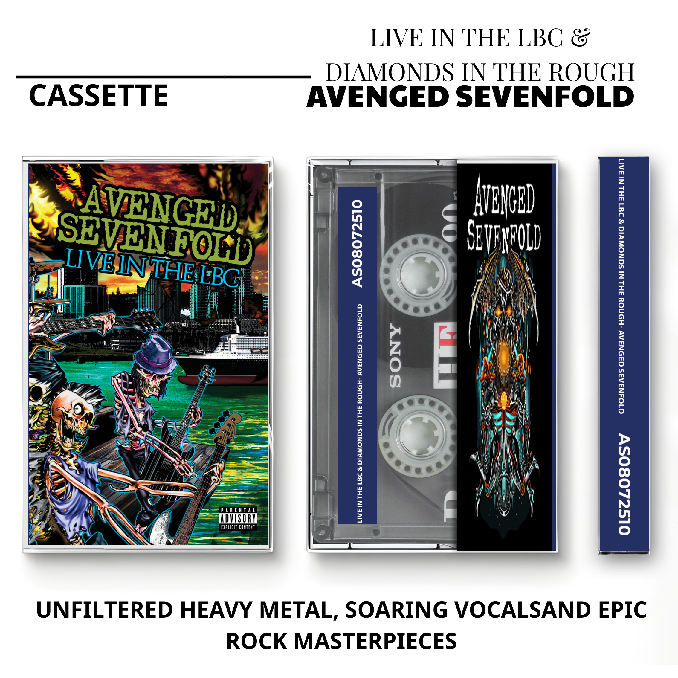Avenged Sevenfold Vintage Cassette | Hail to the King, Life Is But a Dream & Live in the LBC