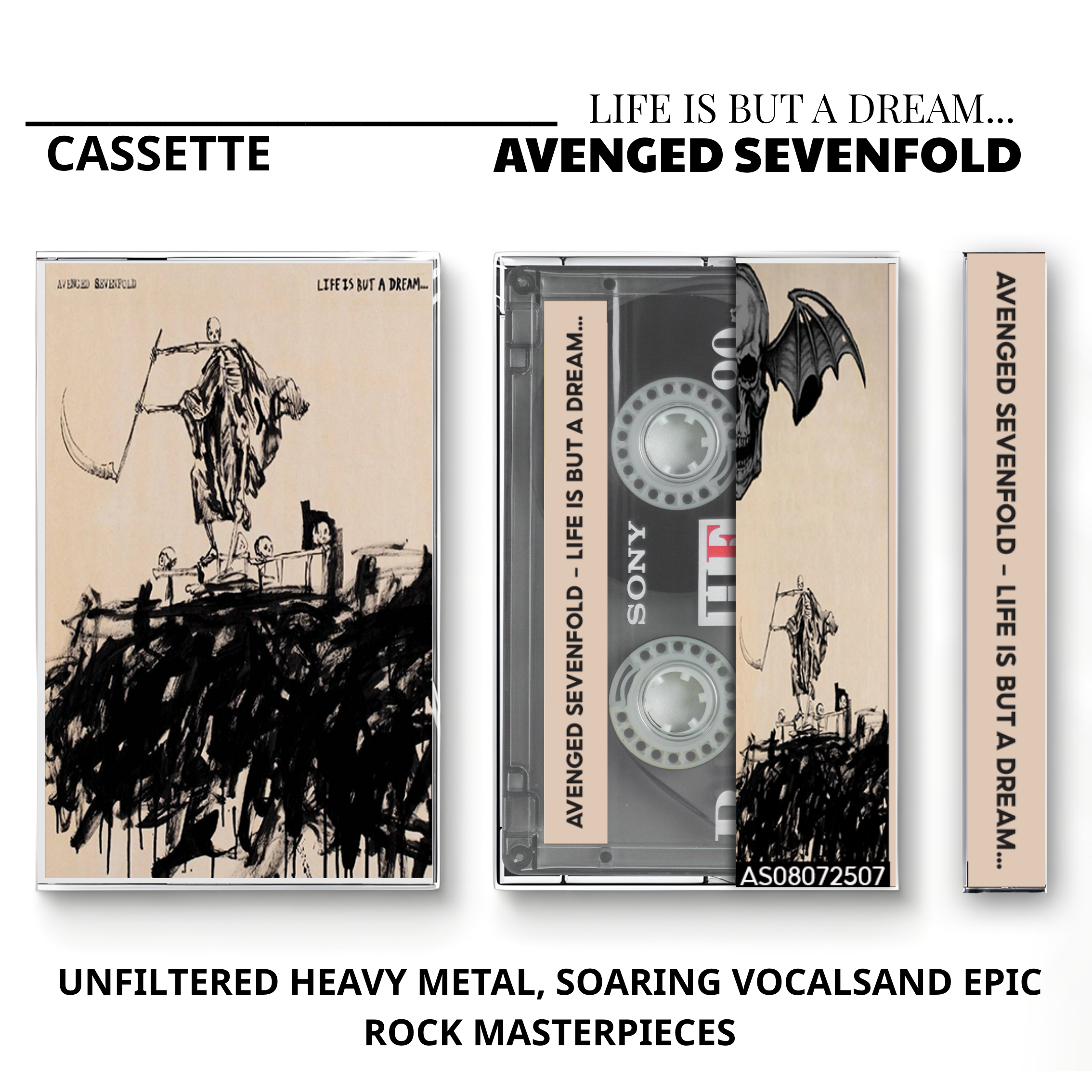 Avenged Sevenfold Vintage Cassette | Hail to the King, Life Is But a Dream & Live in the LBC