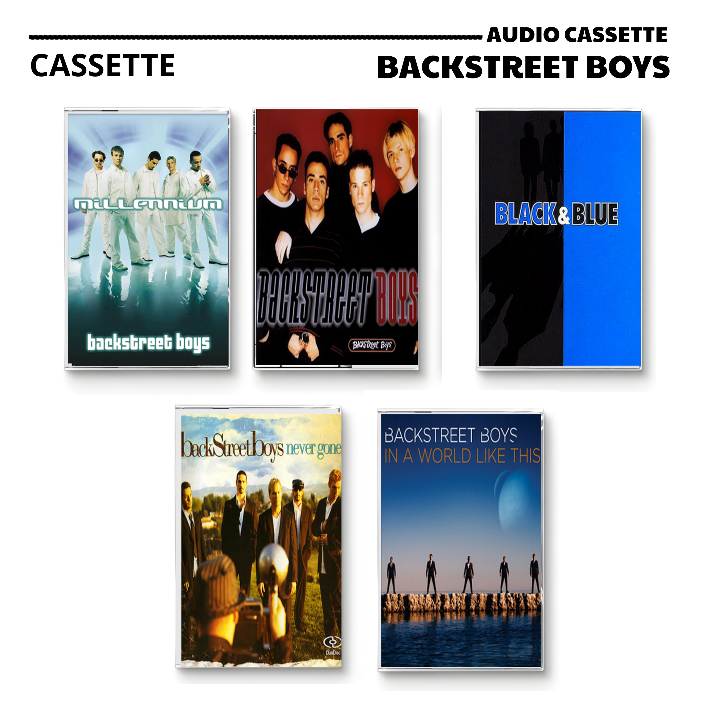 Backstreet Boys Vintage Cassette | Millennium, Black & Blue & Never Gone
