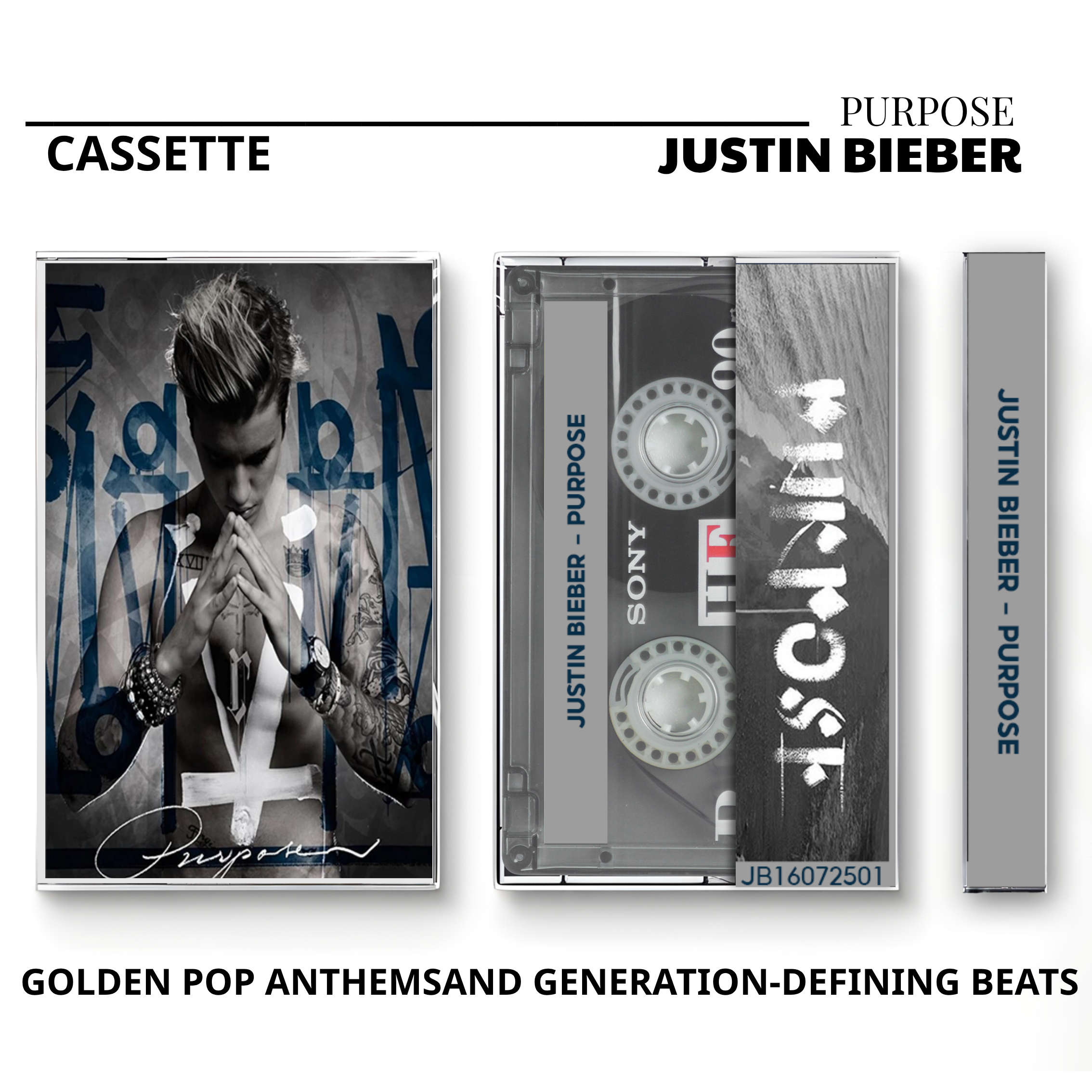 Justin Bieber Vintage Cassette | Purpose, Justice & Believe Collection