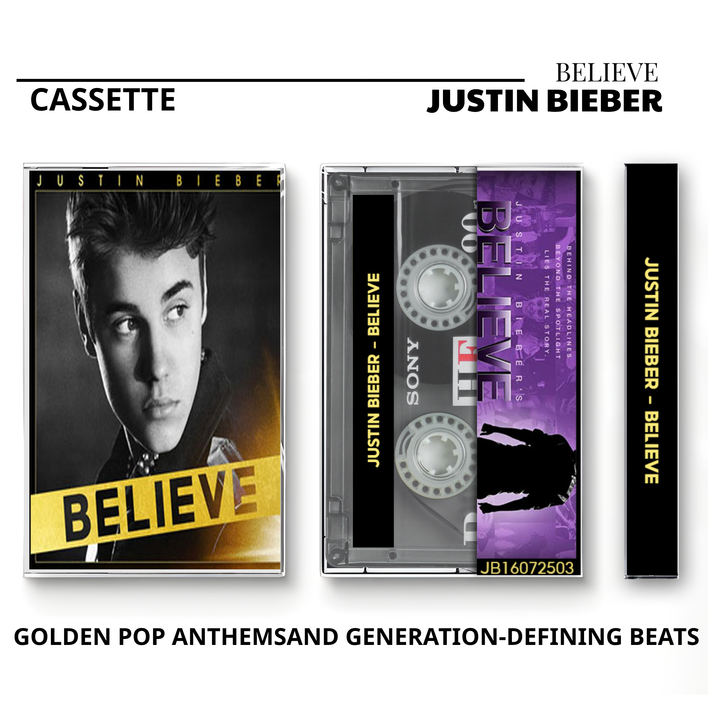Justin Bieber Vintage Cassette | Purpose, Justice & Believe Collection