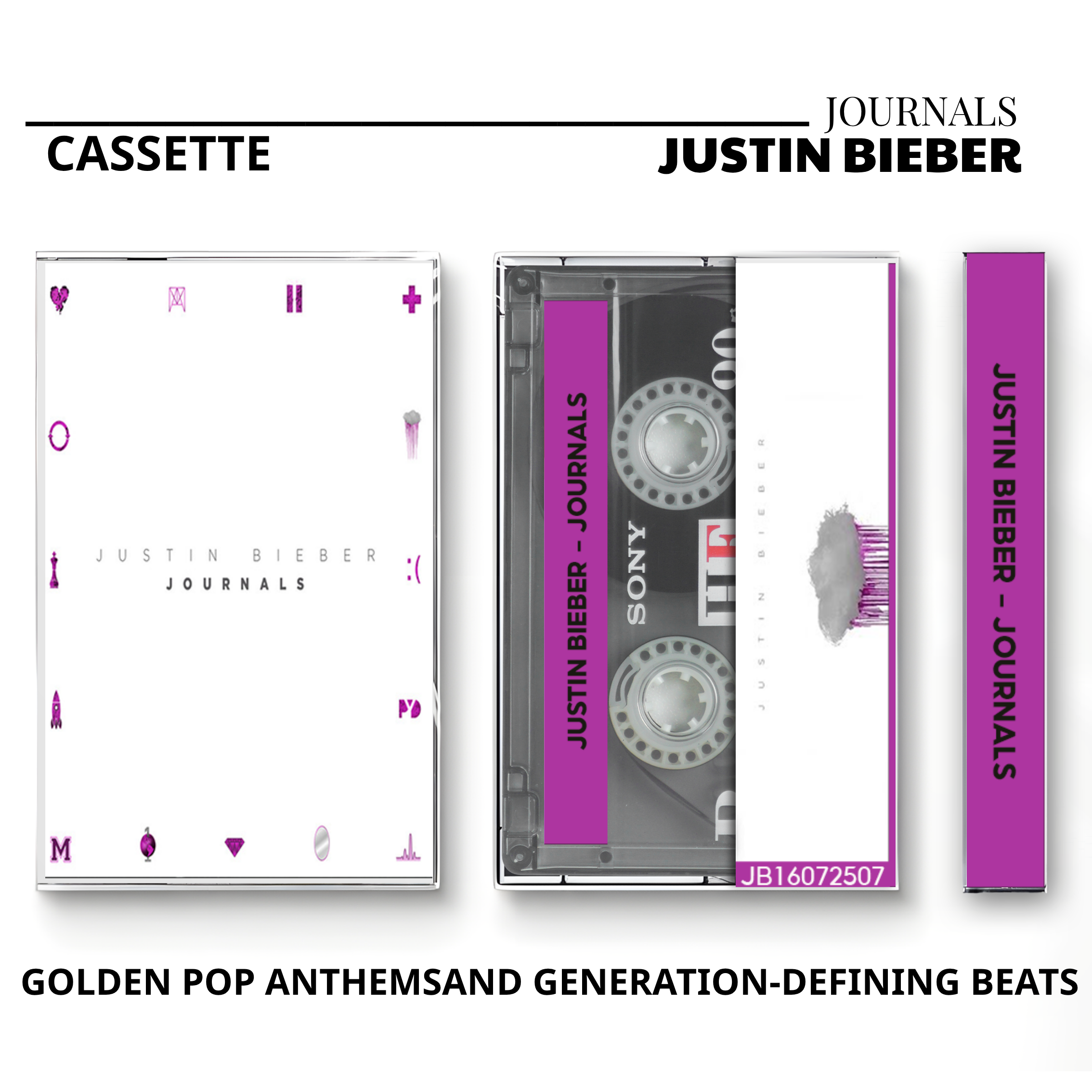 Justin Bieber Vintage Cassette | Journals, Under the Mistletoe & My Worlds Set