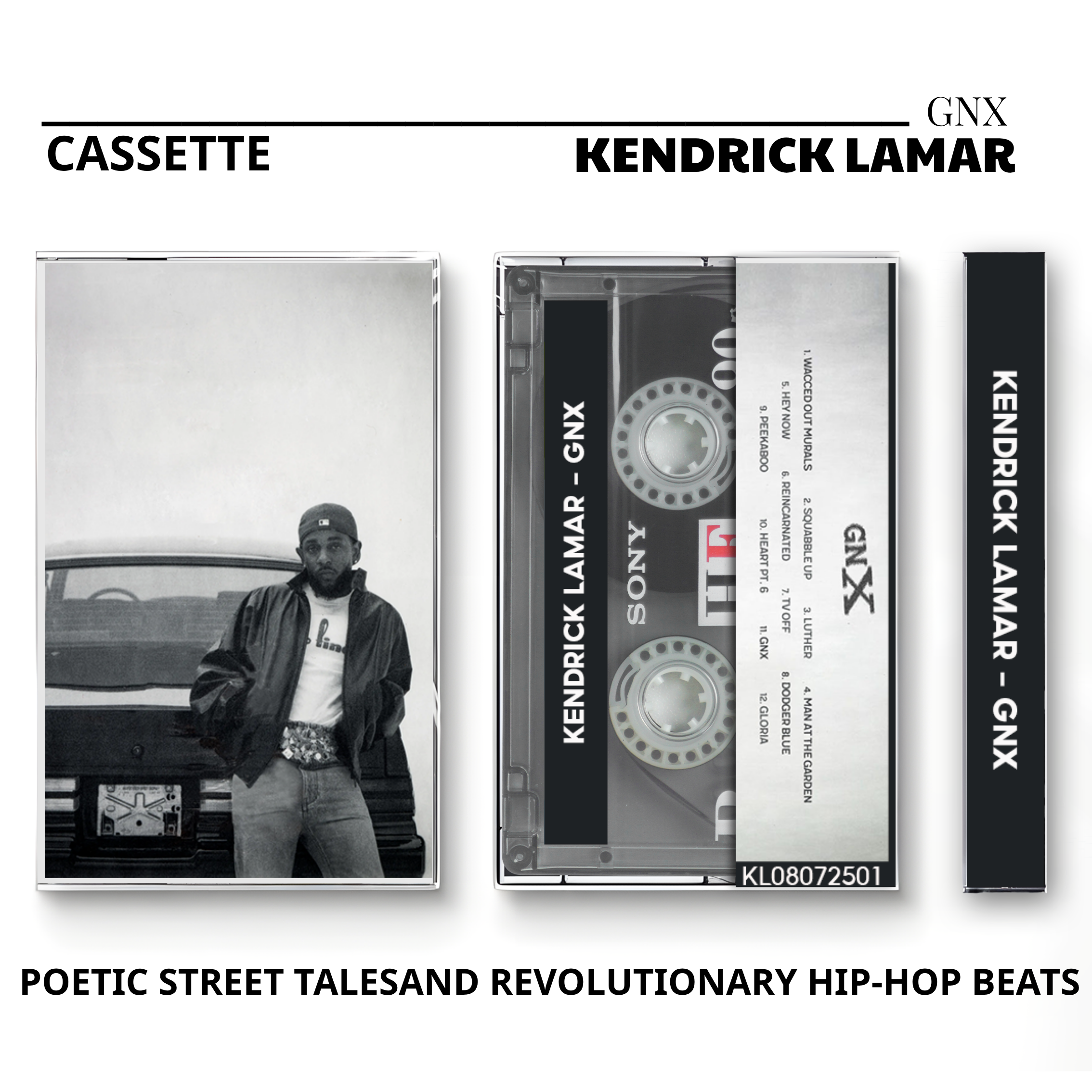 Kendrick Lamar Vintage Cassette | DAMN., good kid, m.A.A.d city & To Pimp a Butterfly