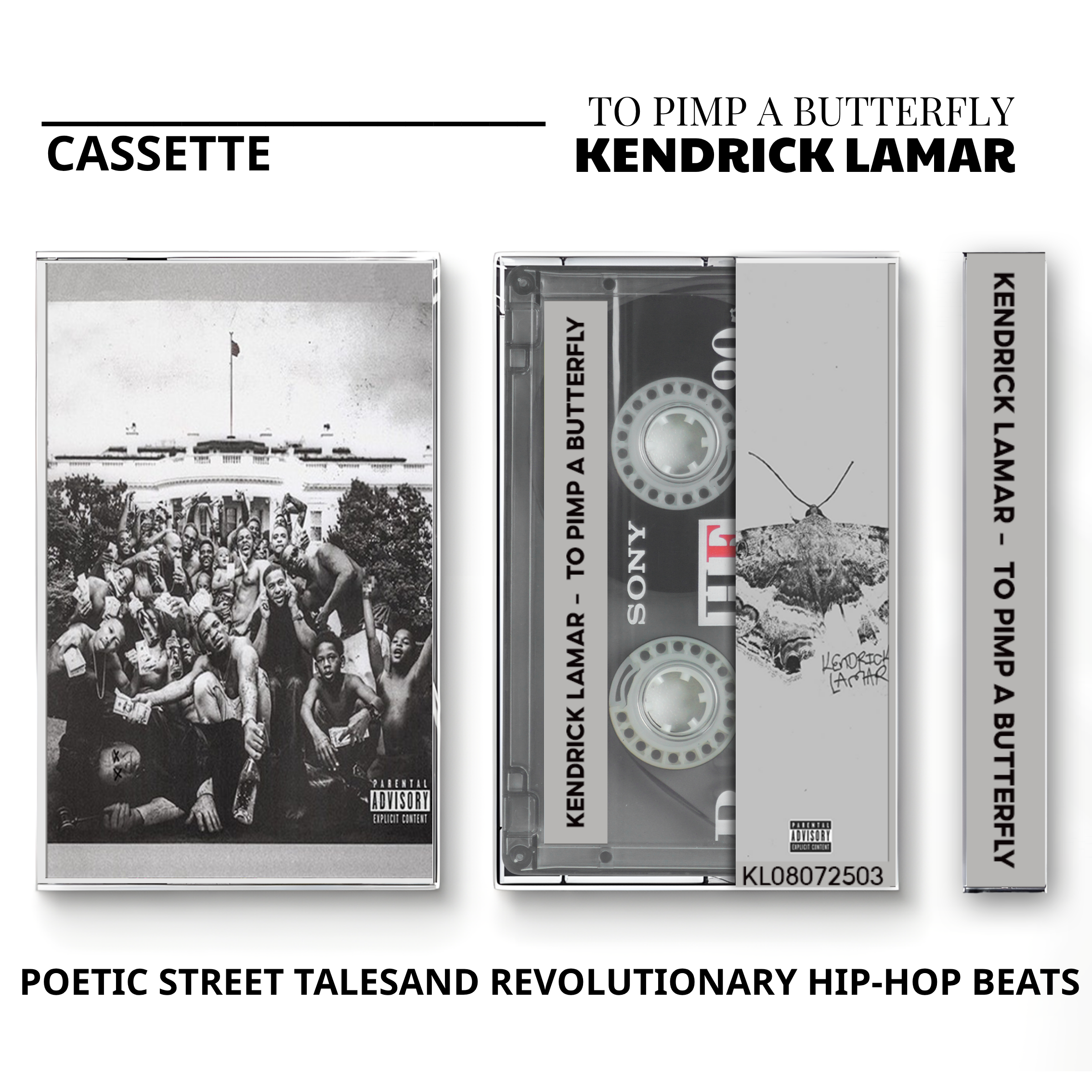 Kendrick Lamar Vintage Cassette | DAMN., good kid, m.A.A.d city & To Pimp a Butterfly