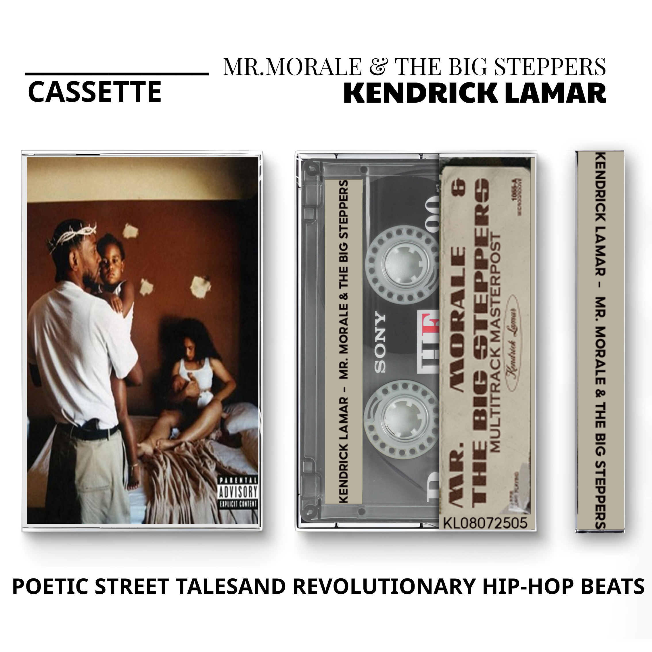 Kendrick Lamar Vintage Cassette | DAMN., good kid, m.A.A.d city & To Pimp a Butterfly