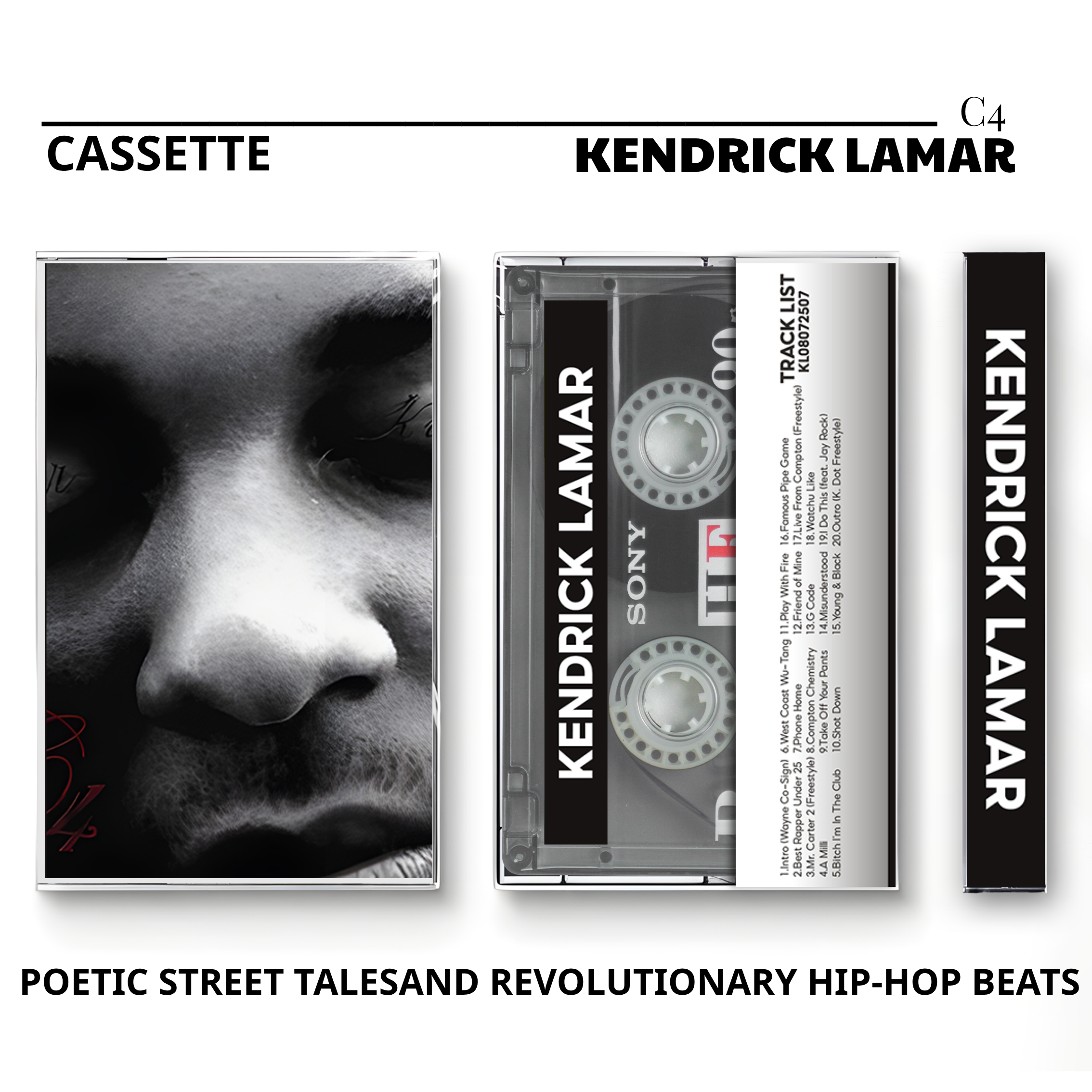 Kendrick Lamar Vintage Cassette | Section.80, Overly Dedicated & Kendrick Lamar EP