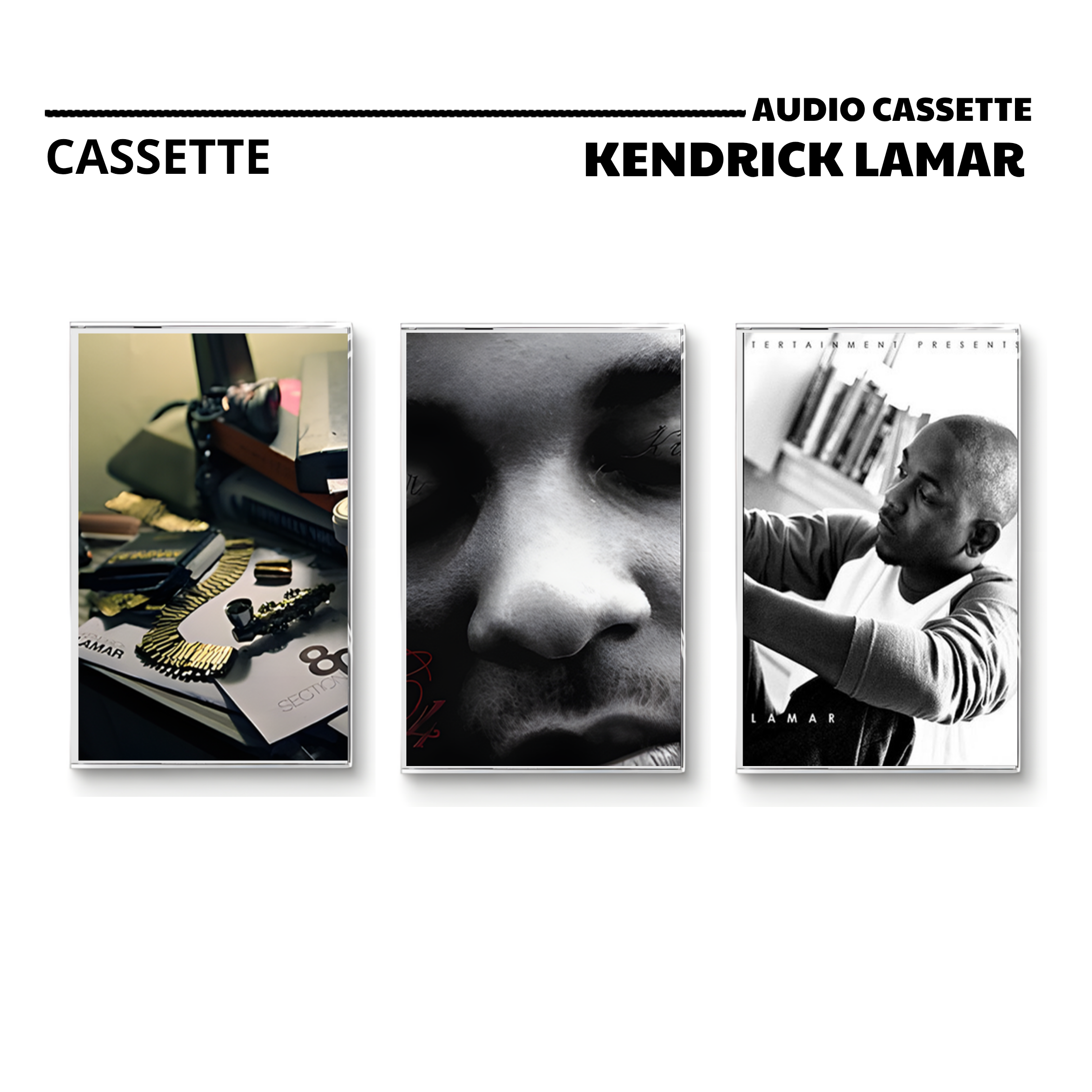 Kendrick Lamar Vintage Cassette | Section.80, Overly Dedicated & Kendrick Lamar EP
