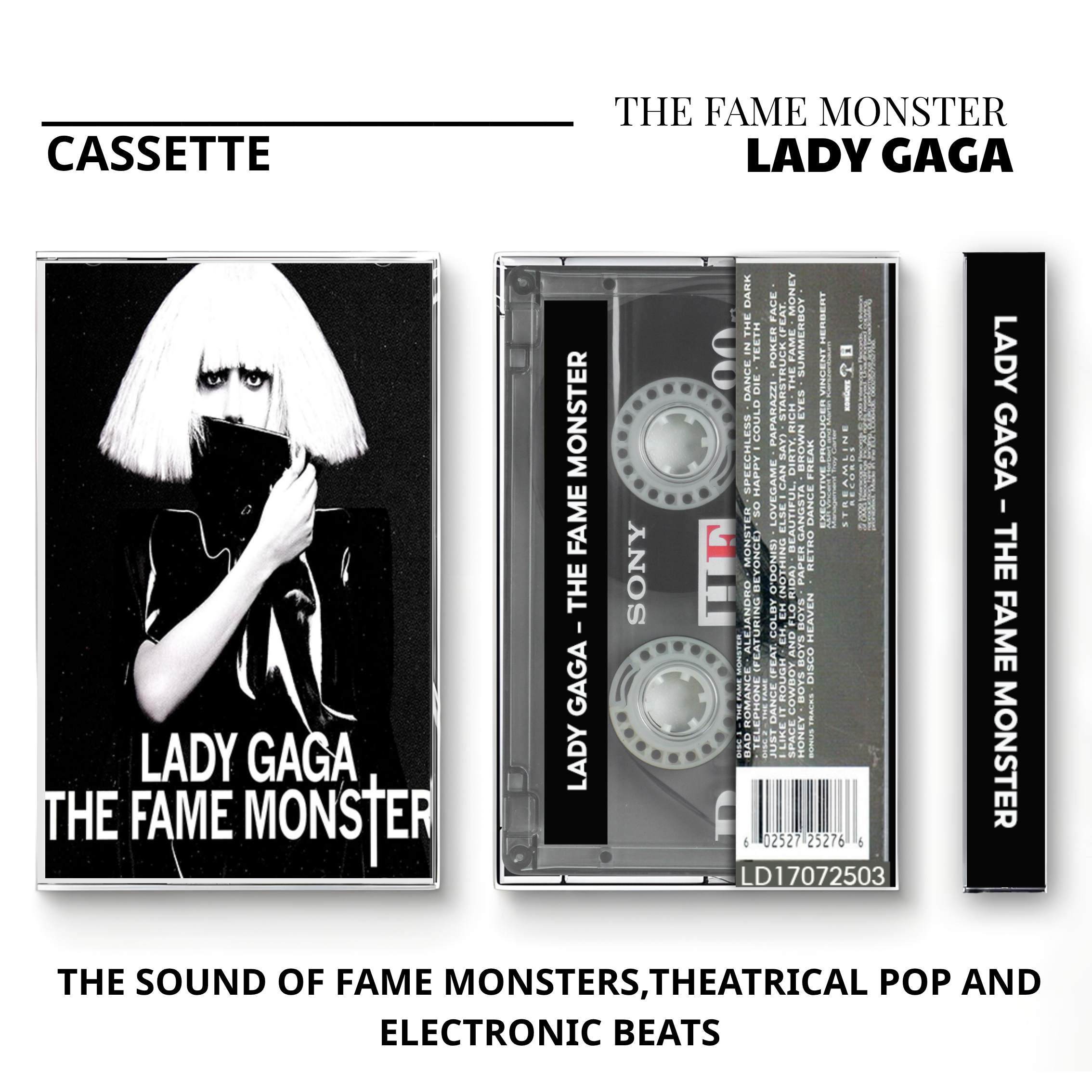 Lady Gaga Vintage Cassette | Born This Way, The Fame Monster & Chromatica