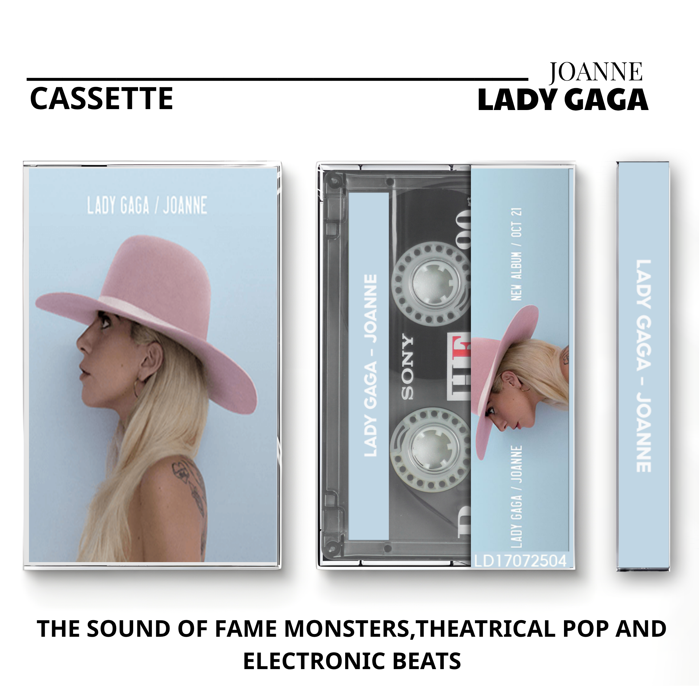 Lady Gaga Vintage Cassette | Born This Way, The Fame Monster & Chromatica