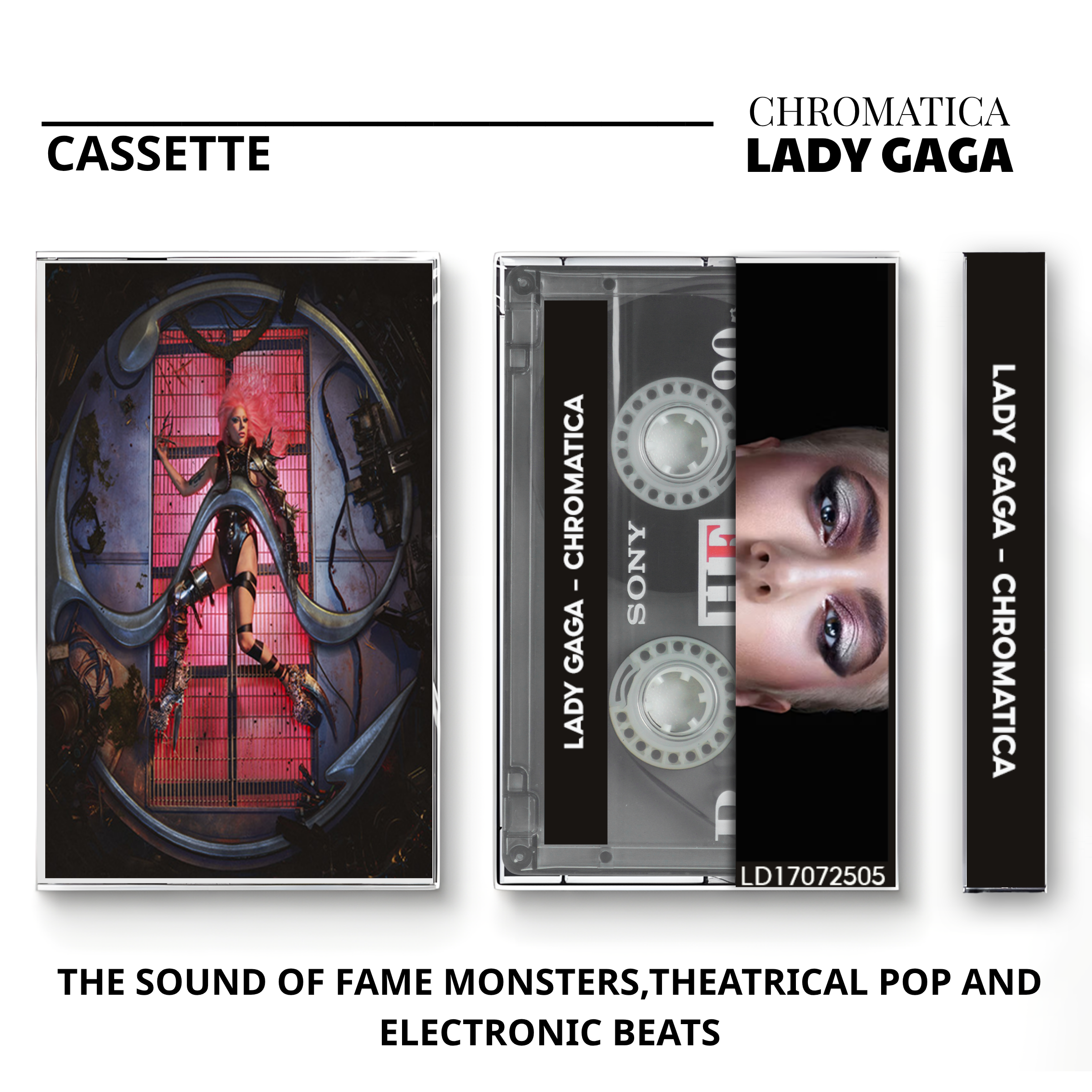 Lady Gaga Vintage Cassette | Born This Way, The Fame Monster & Chromatica