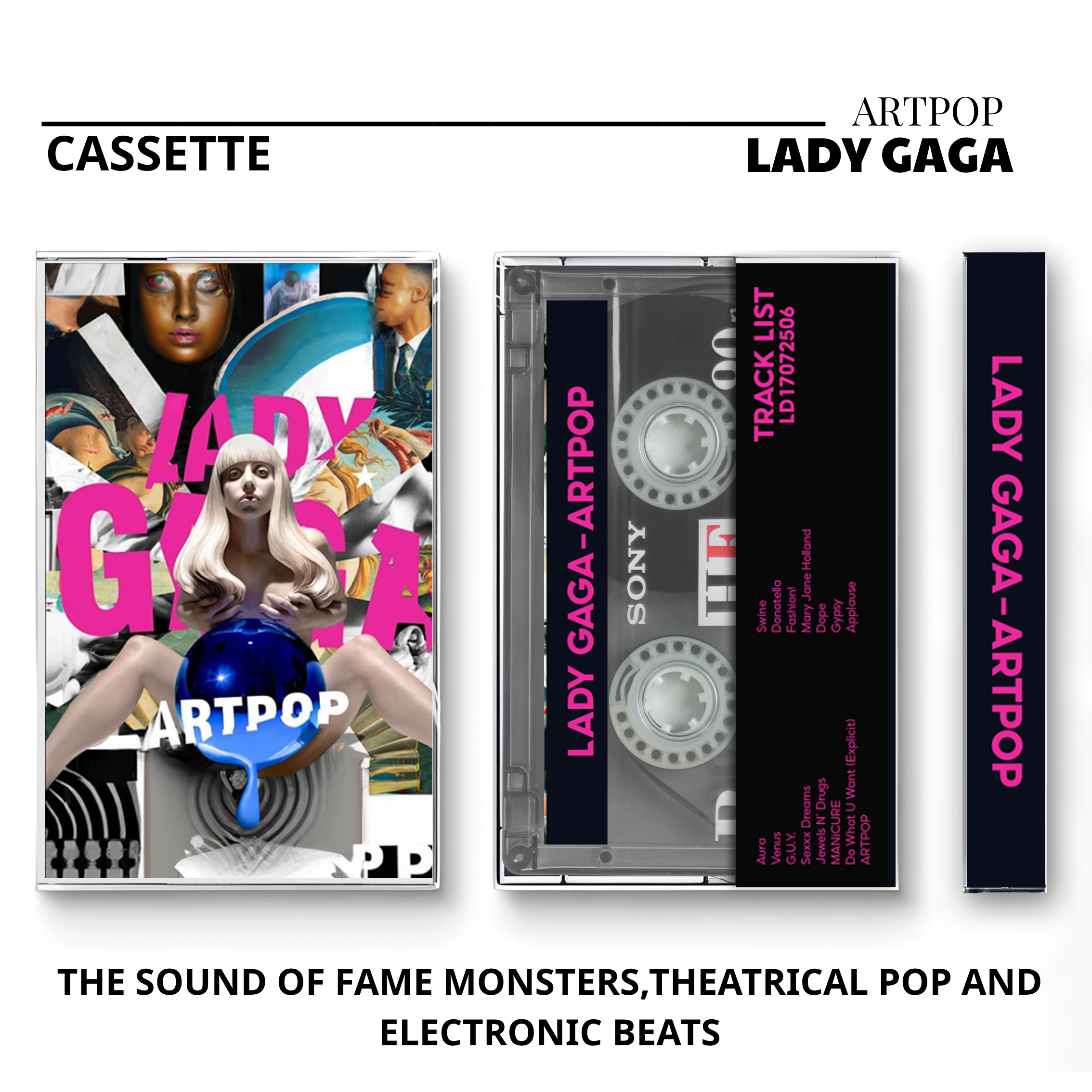 Lady Gaga Vintage Cassette | ARTPOP, Cheek to Cheek & Dawn of Chromatica Set