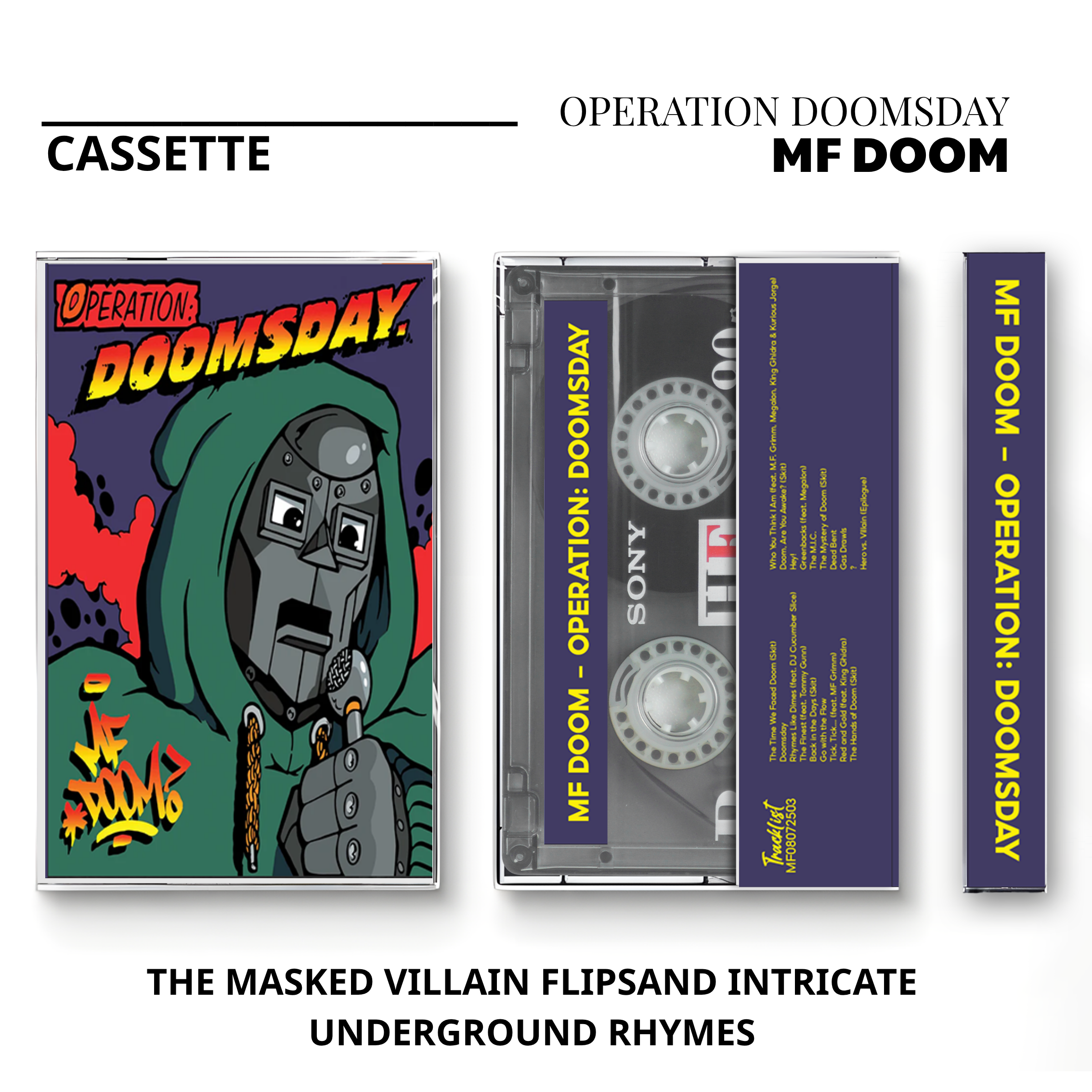 MF DOOM Vintage Cassette | Madvillainy, MM..FOOD & Operation Doomsday