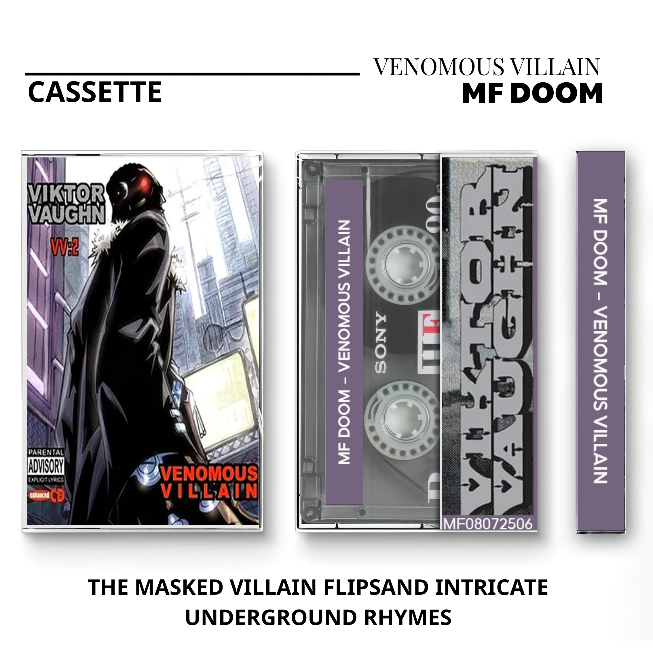 MF DOOM Vintage Cassette | Venomous Villain, Live From Planet X & Unreleased