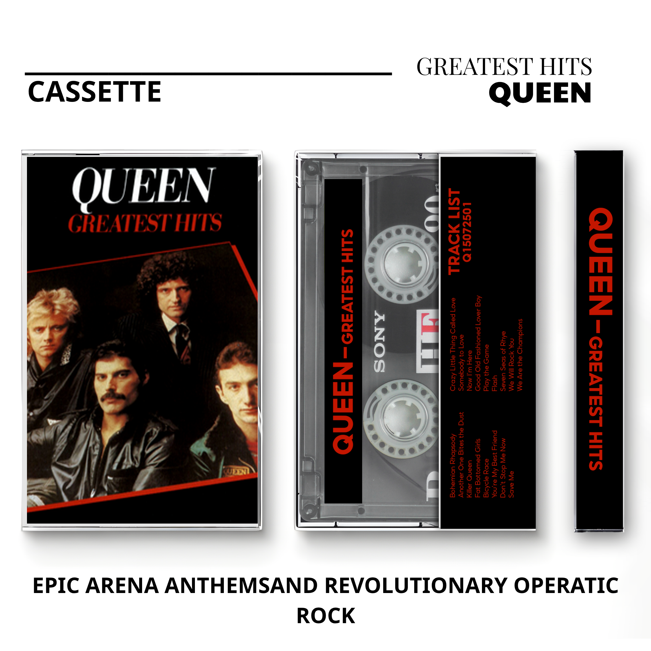 Queen Vintage Cassette | A Night at the Opera, Greatest Hits & The Game Set