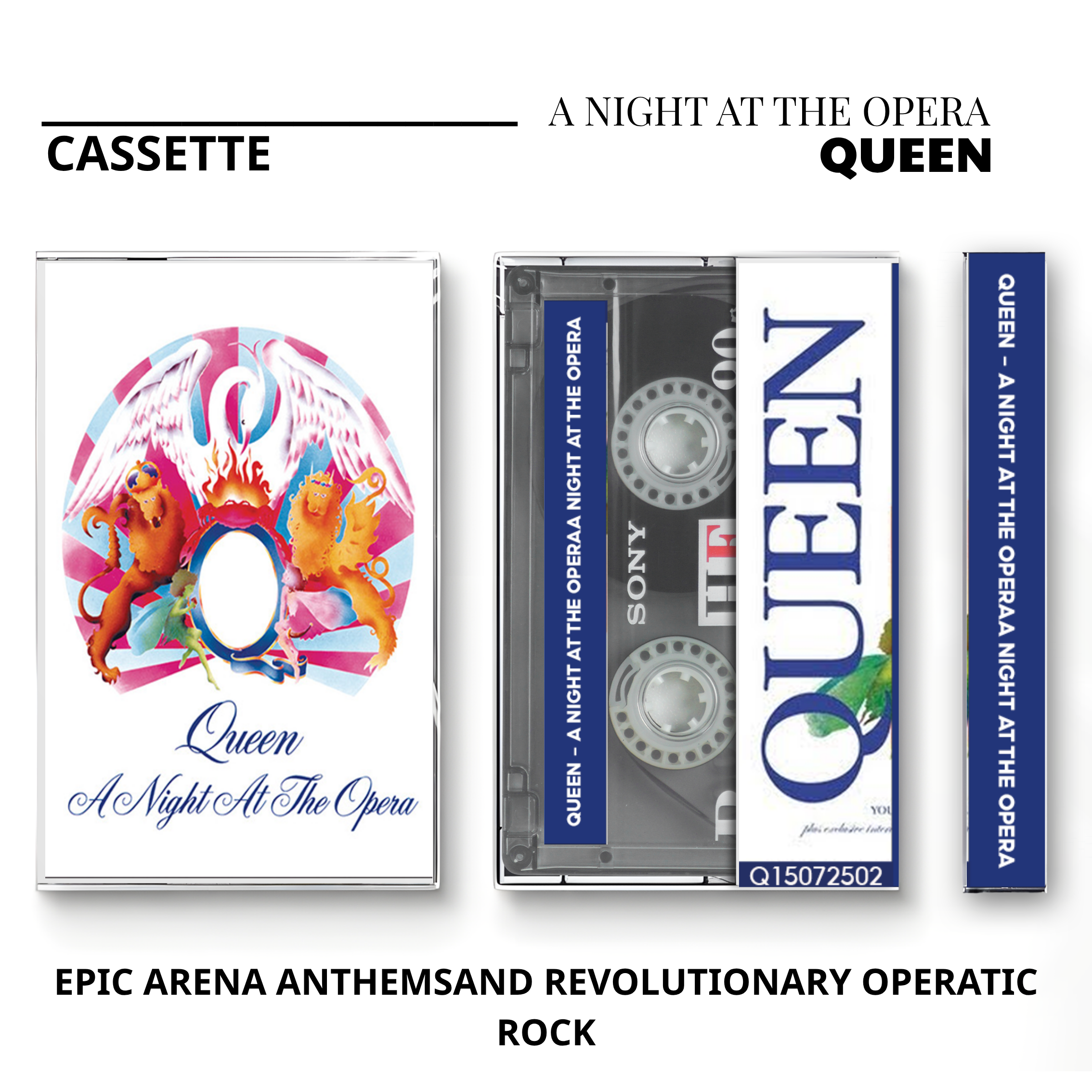 Queen Vintage Cassette | A Night at the Opera, Greatest Hits & The Game Set
