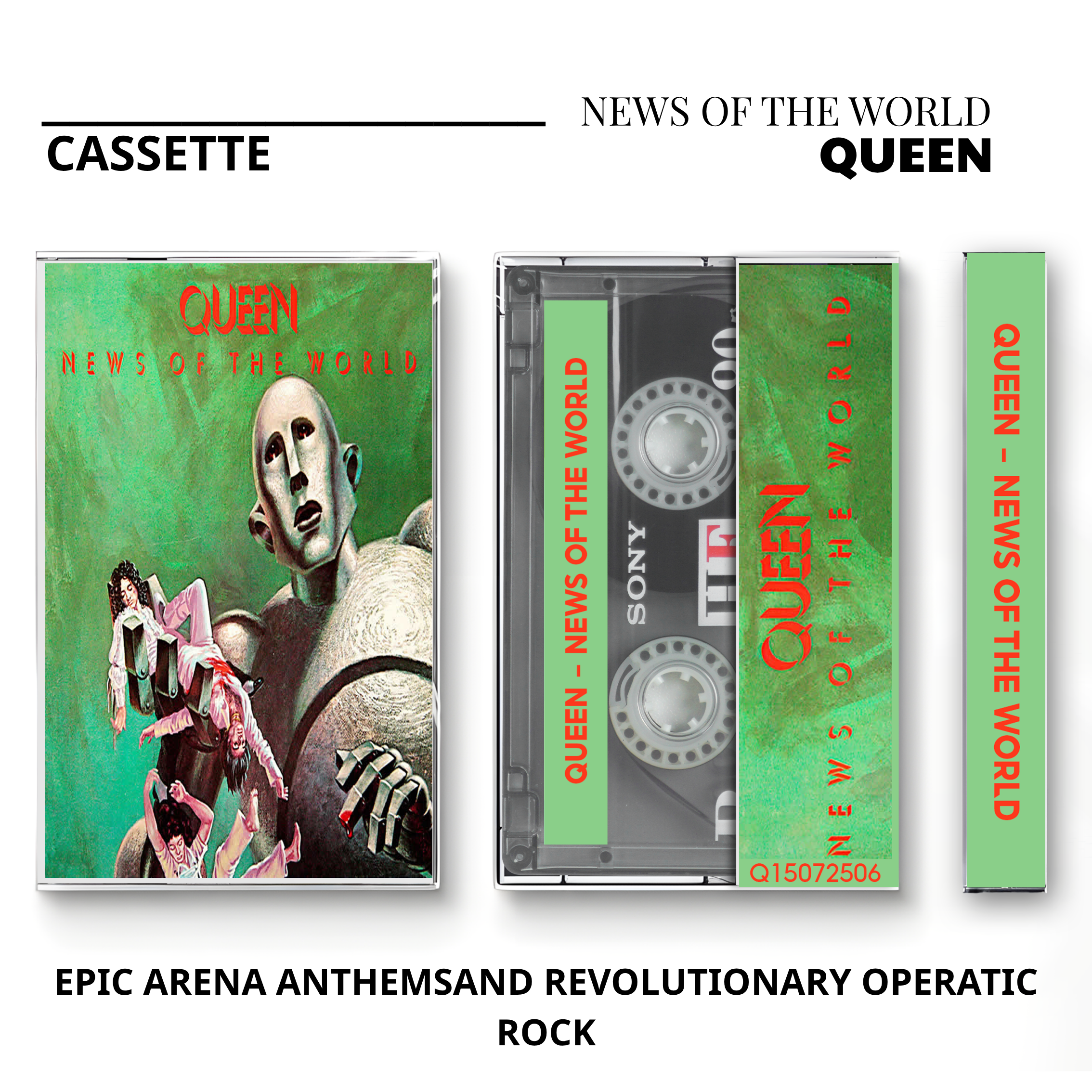 Queen Vintage Cassette | News of the World, Sheer Heart Attack & Made in Heaven