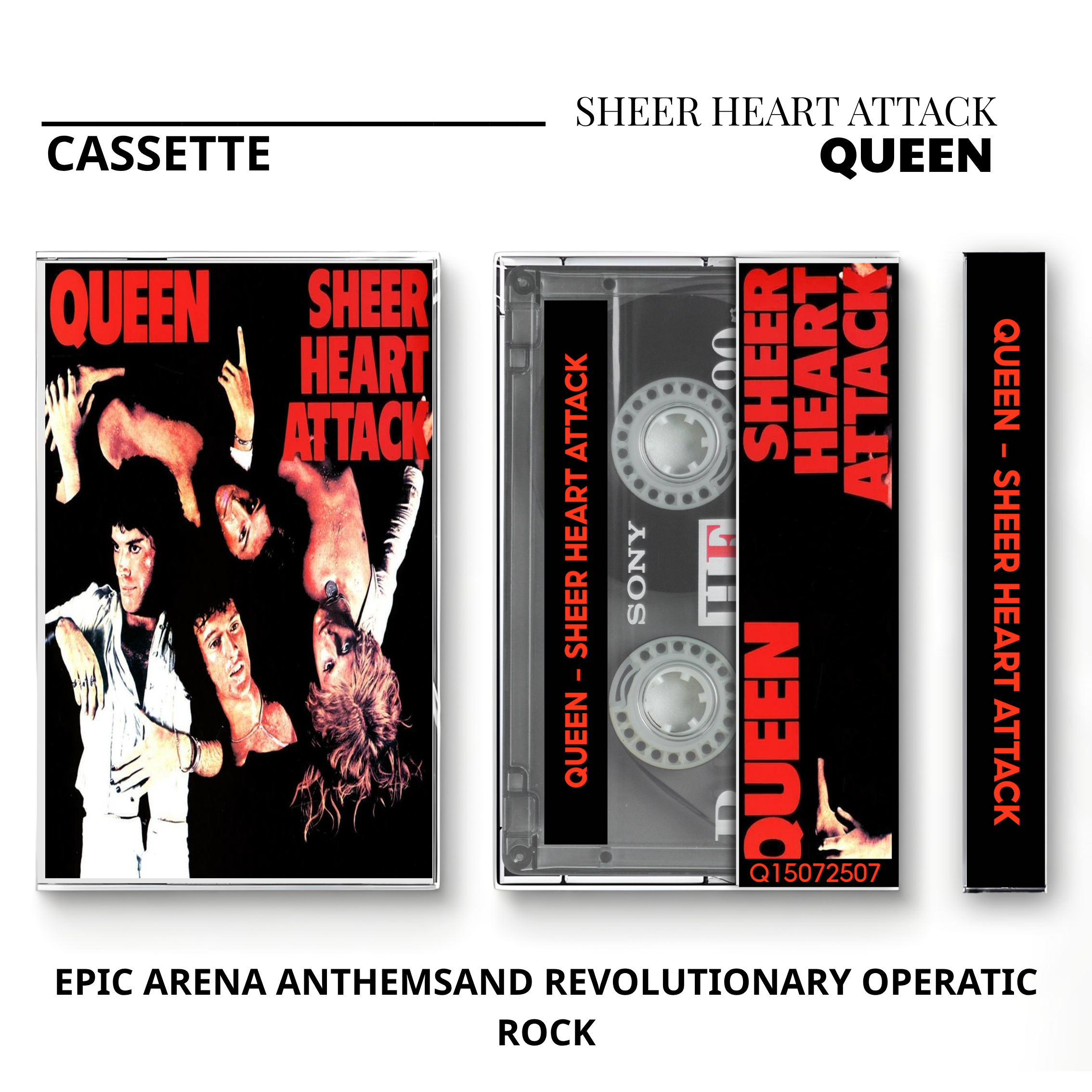Queen Vintage Cassette | News of the World, Sheer Heart Attack & Made in Heaven
