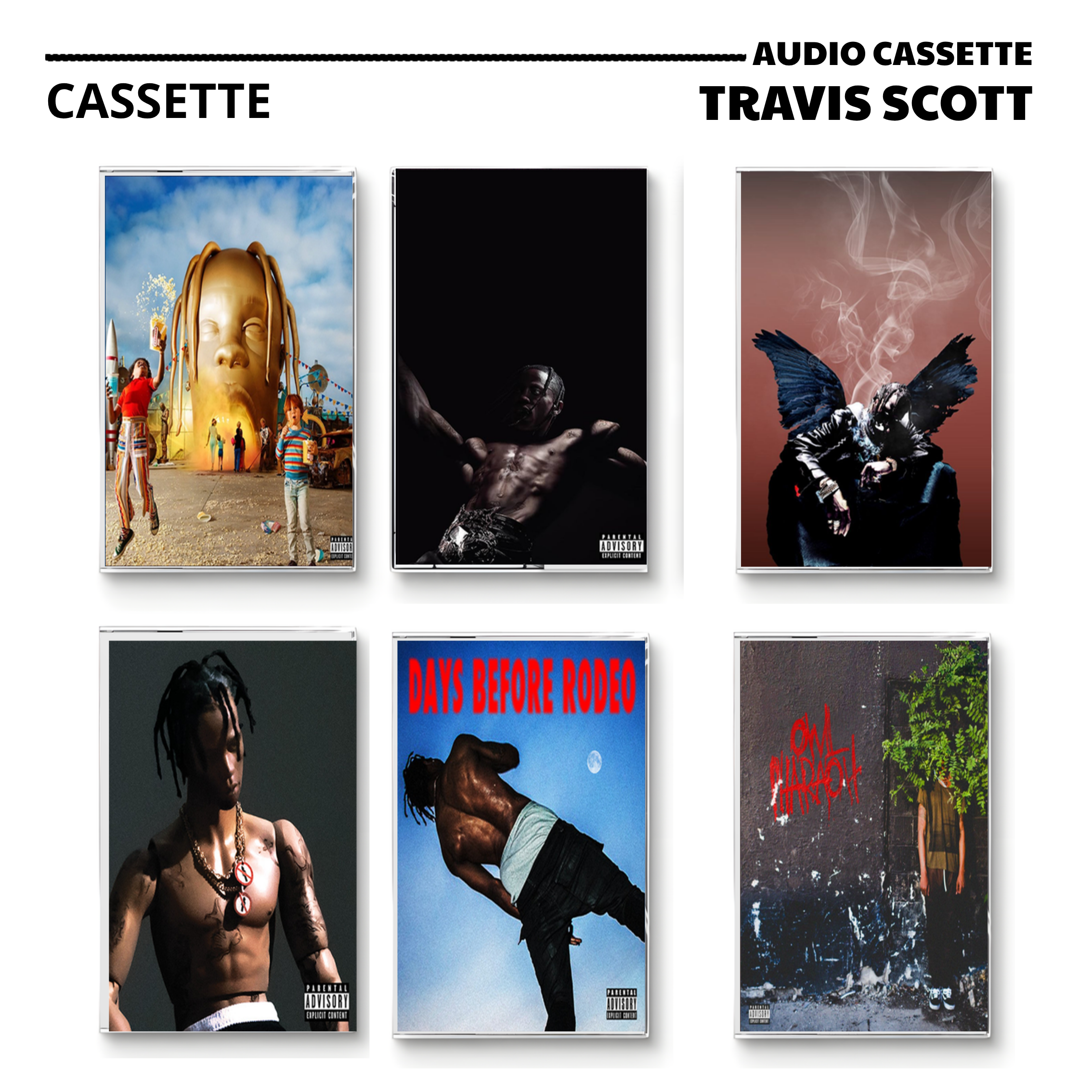 Travis Scott Vintage Cassette | ASTROWORLD, UTOPIA, Rodeo & Days Before Rodeo