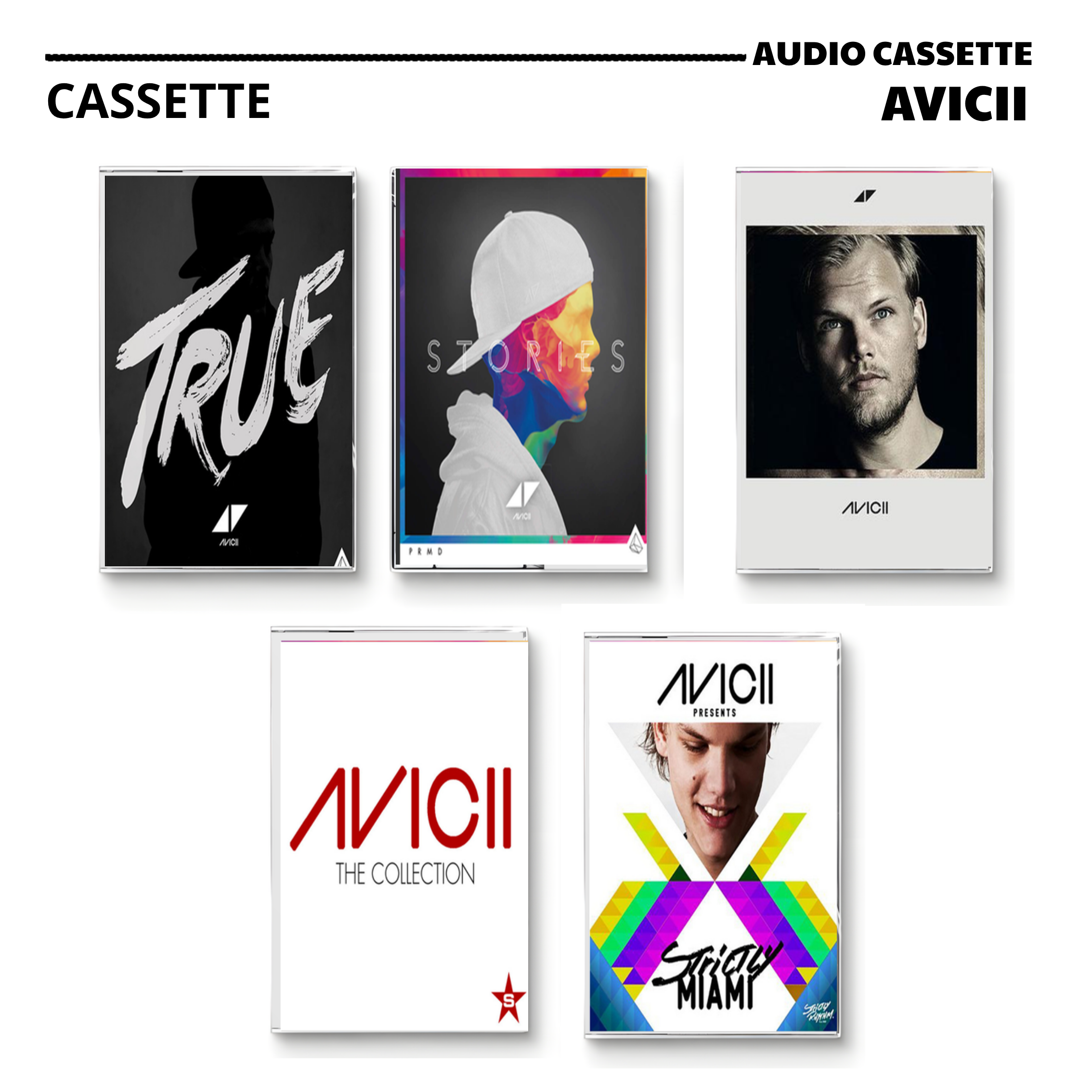 Avicii Vintage Cassette | True, Stories, TIM & The Collection Set