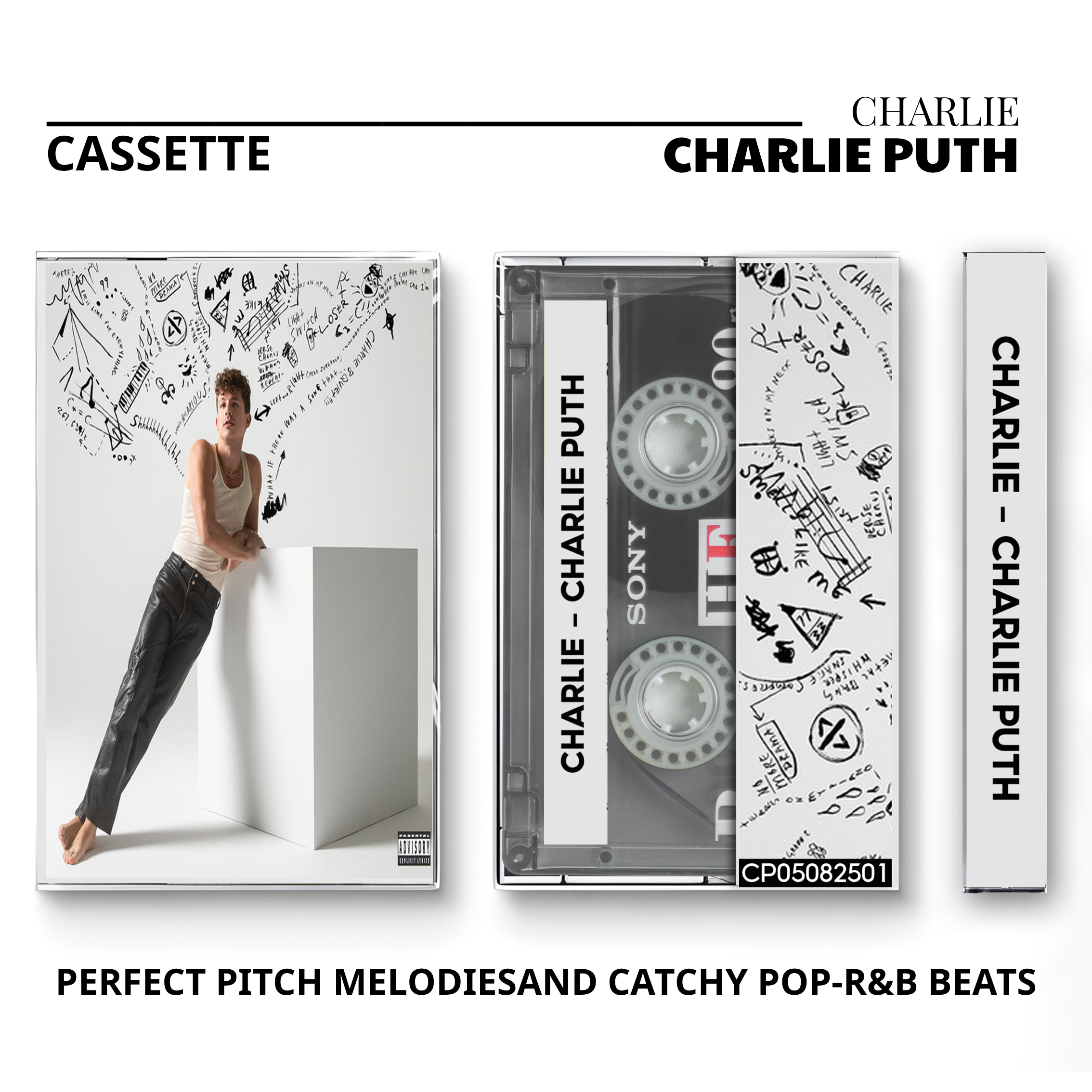 Charlie Puth Vintage Cassette | CHARLIE, Voicenotes & Nine Track Mind Set