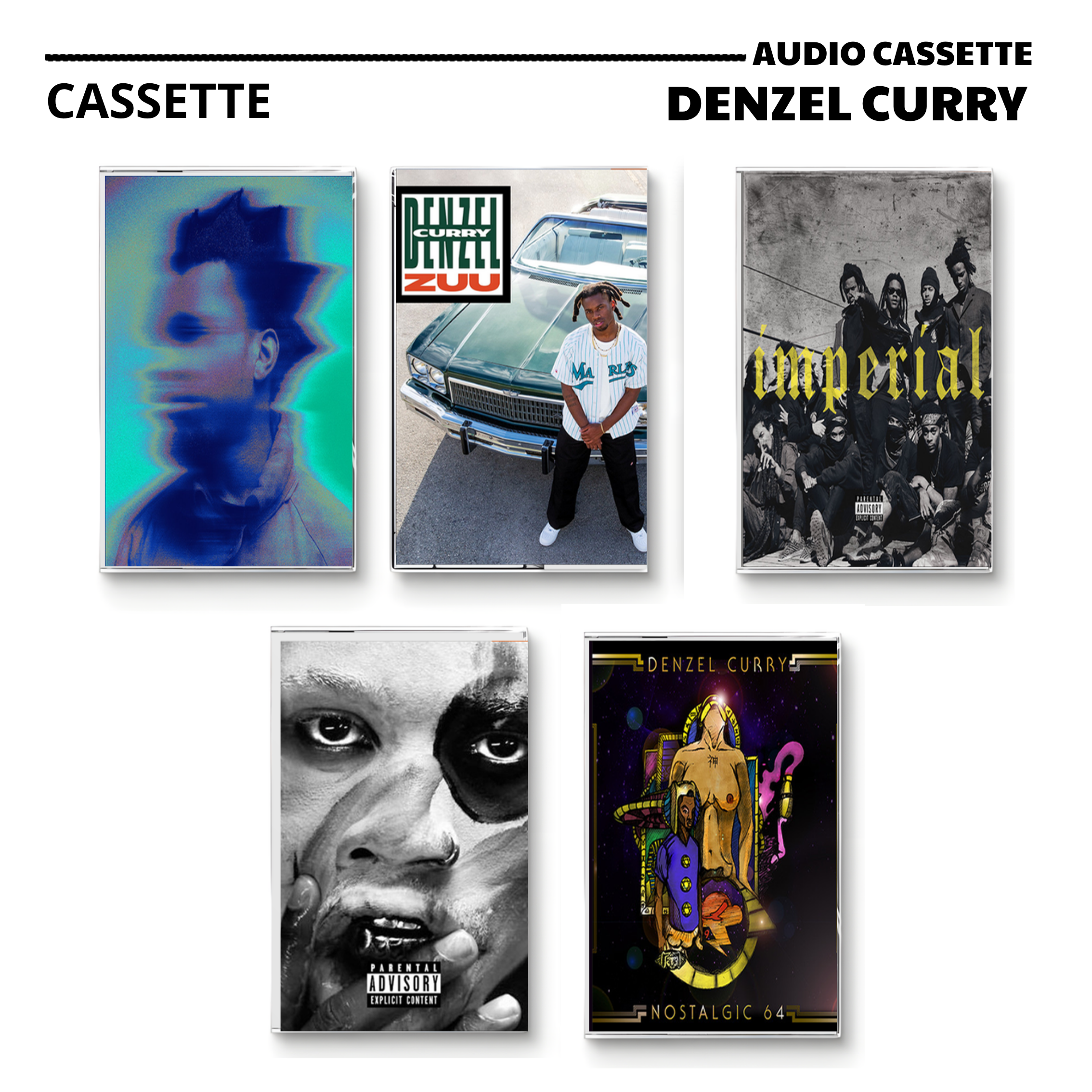 Denzel Curry Vintage Cassette | Melt My Eyez, ZUU, Imperial & TA13OO Set