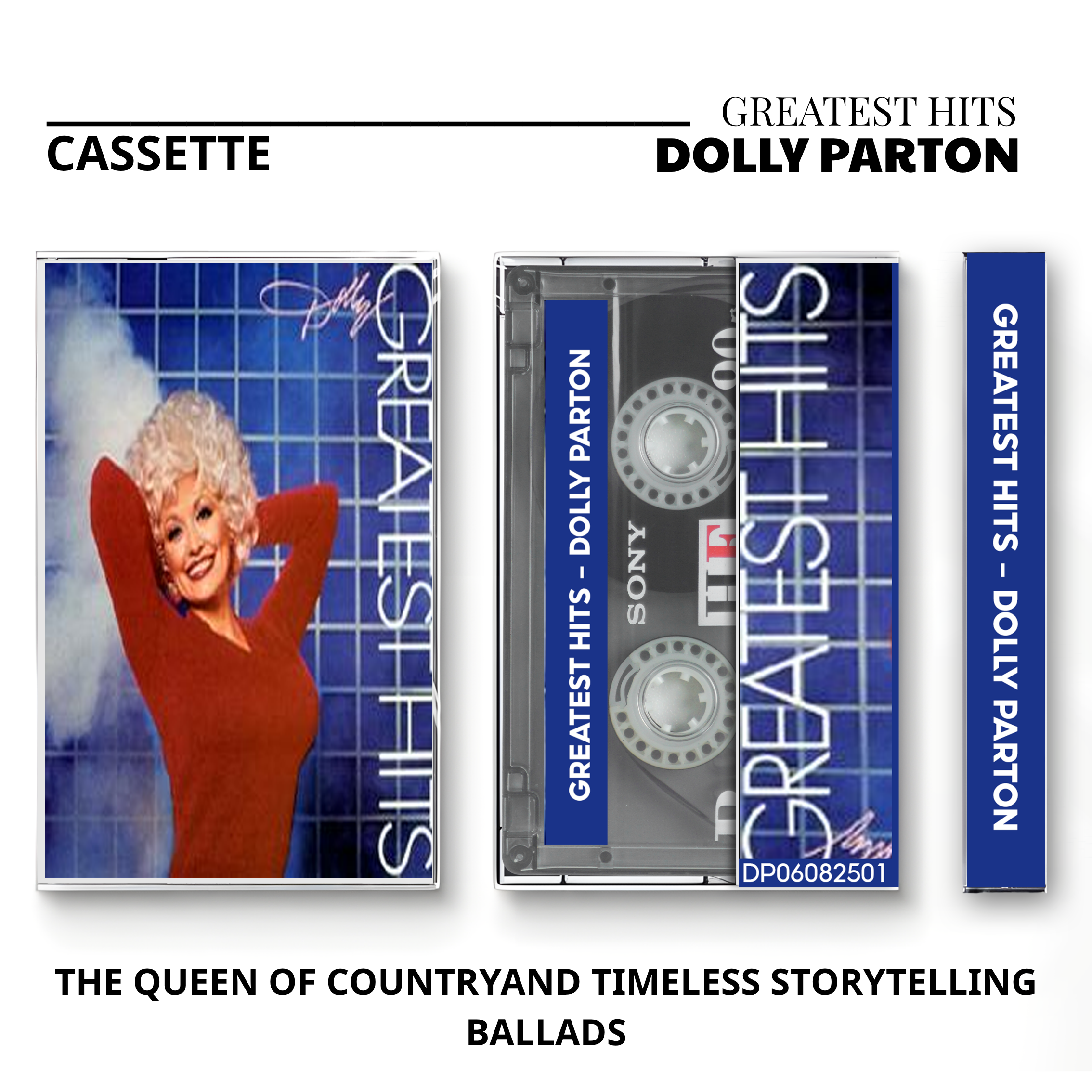 Dolly Parton Vintage Cassette | Greatest Hits, Straight Talk & The Great Pretender