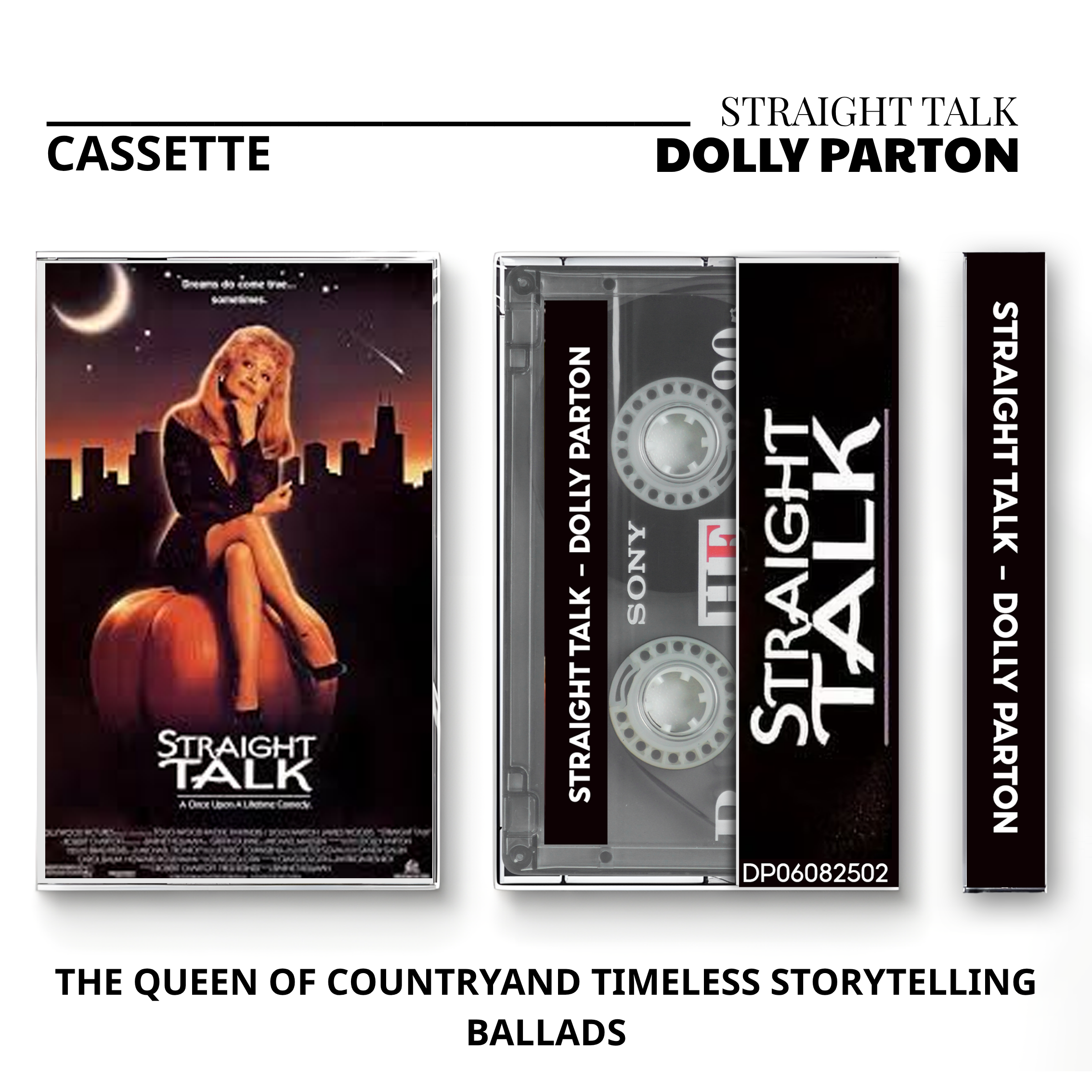 Dolly Parton Vintage Cassette | Greatest Hits, Straight Talk & The Great Pretender