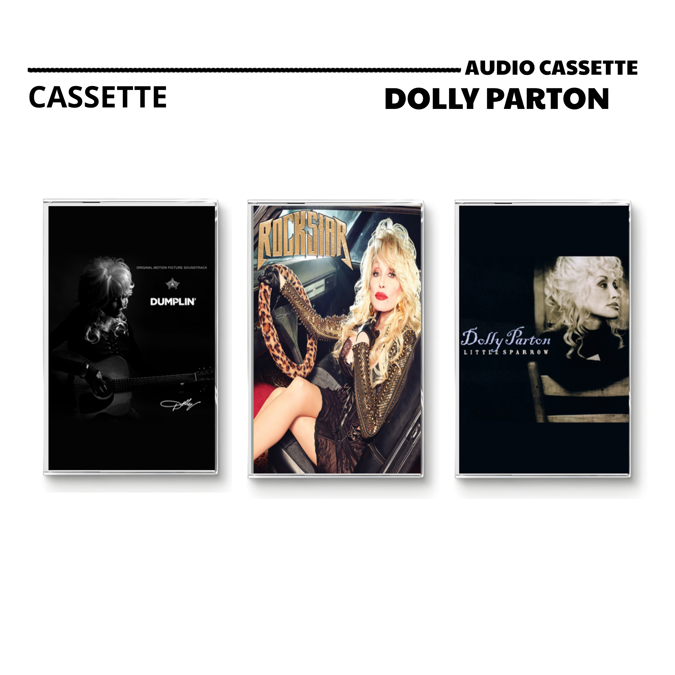 Dolly Parton Vintage Cassette | Rockstar, Dumplin' Soundtrack & Little Sparrow