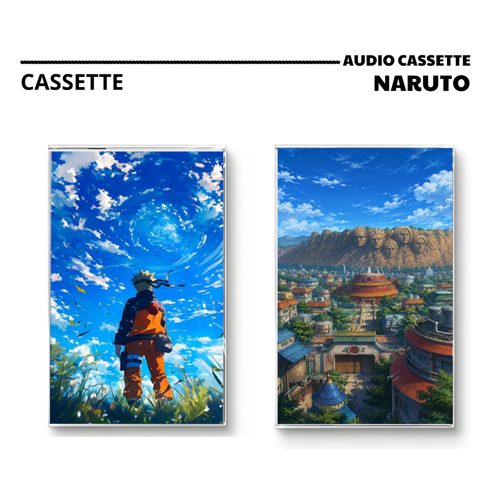 Naruto Shippuden Openings & Endings Vintage Cassette Collection | Custom Anime Tape