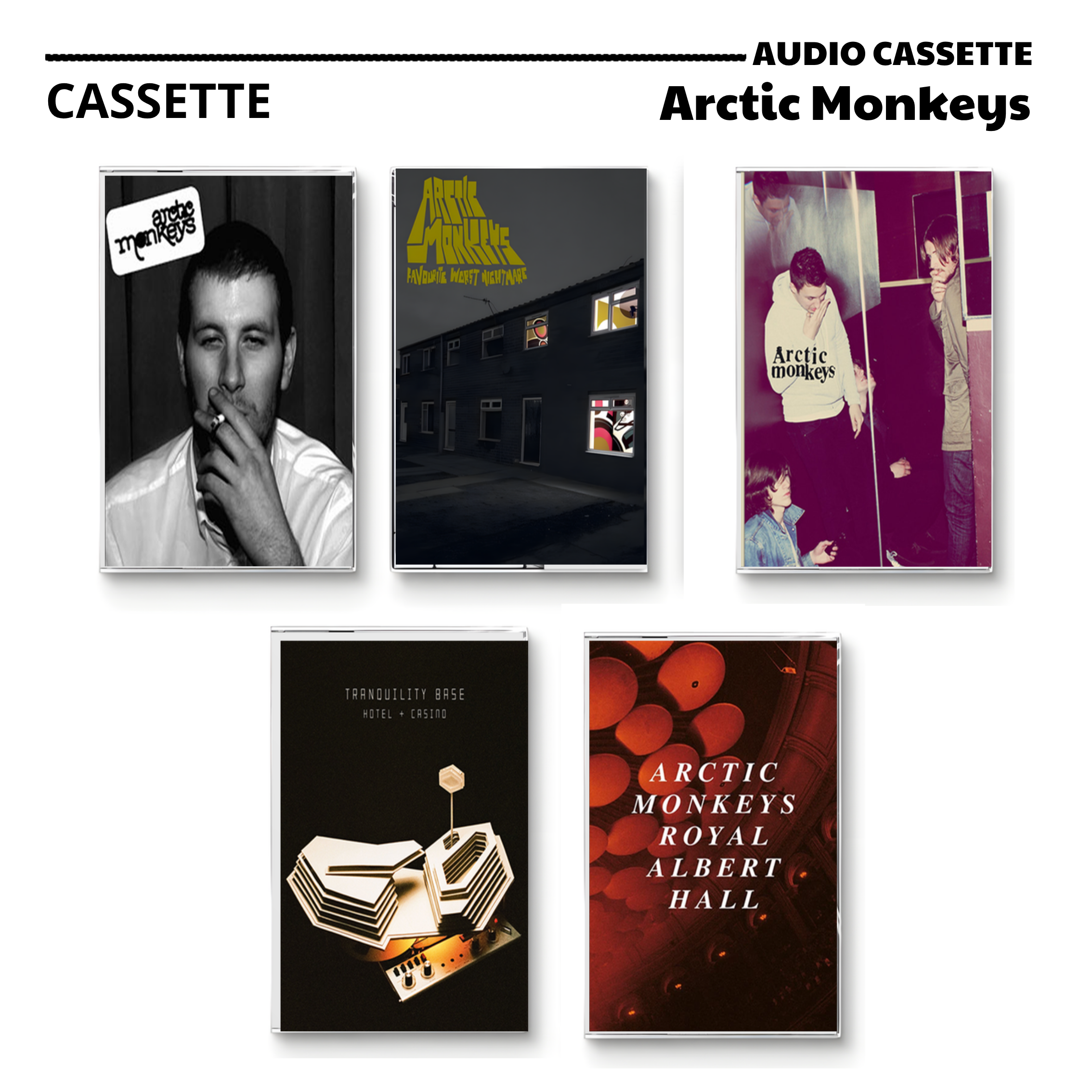 Arctic Monkeys Retro Cassette Tapes | Iconic Indie Rock Album Set